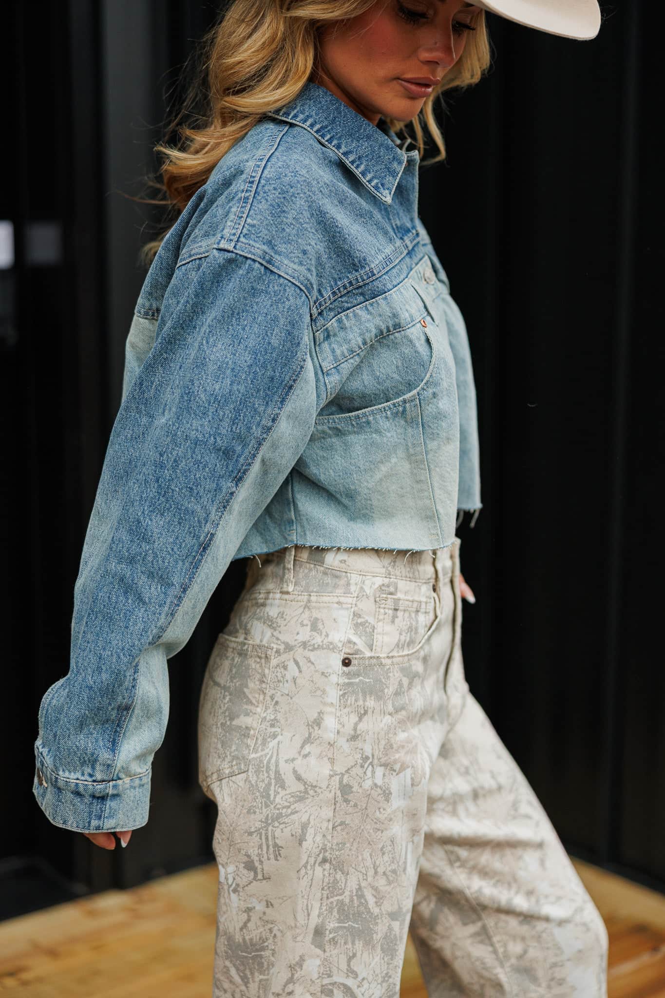 Denim Cowgirl Cropped Jacket