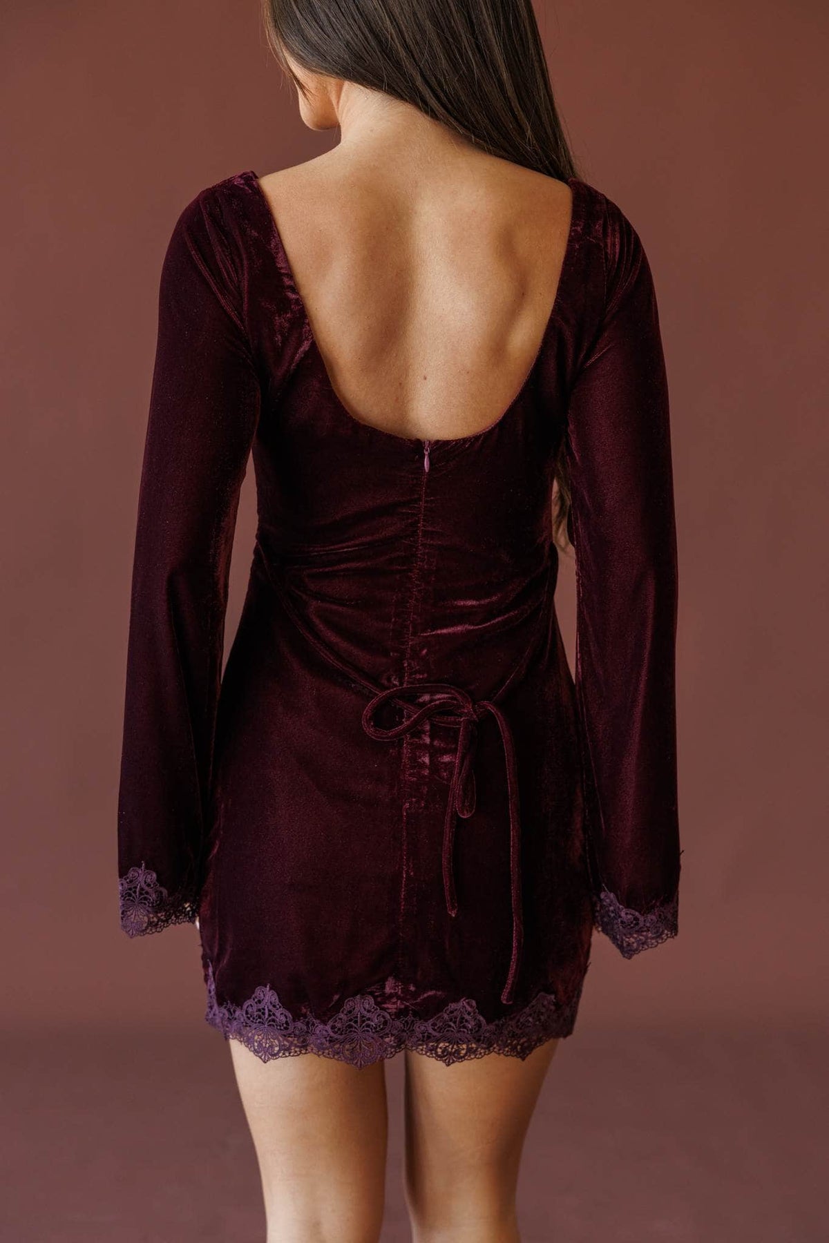 Burgundy dress