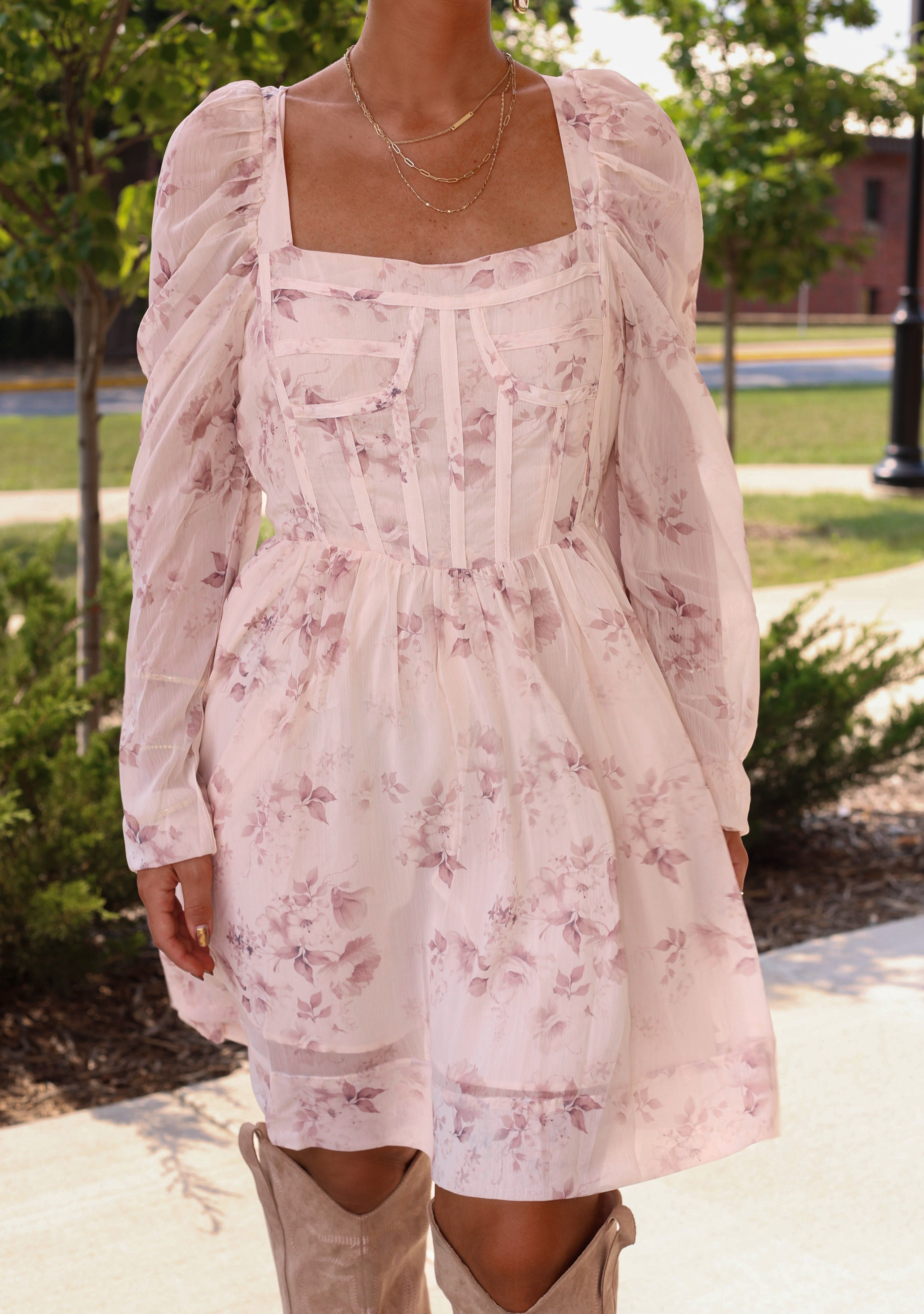 Shops floral chiffon mini dress