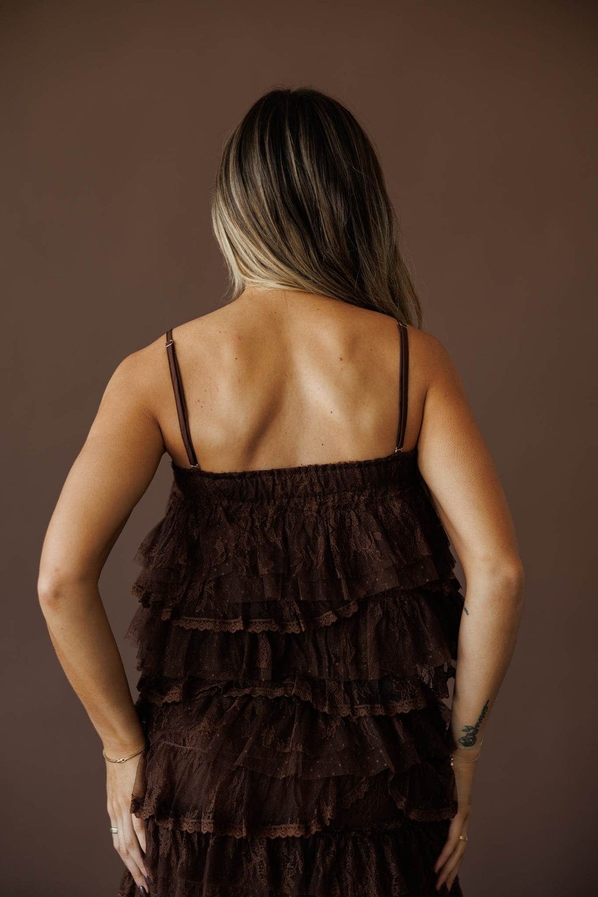 Brown knit top