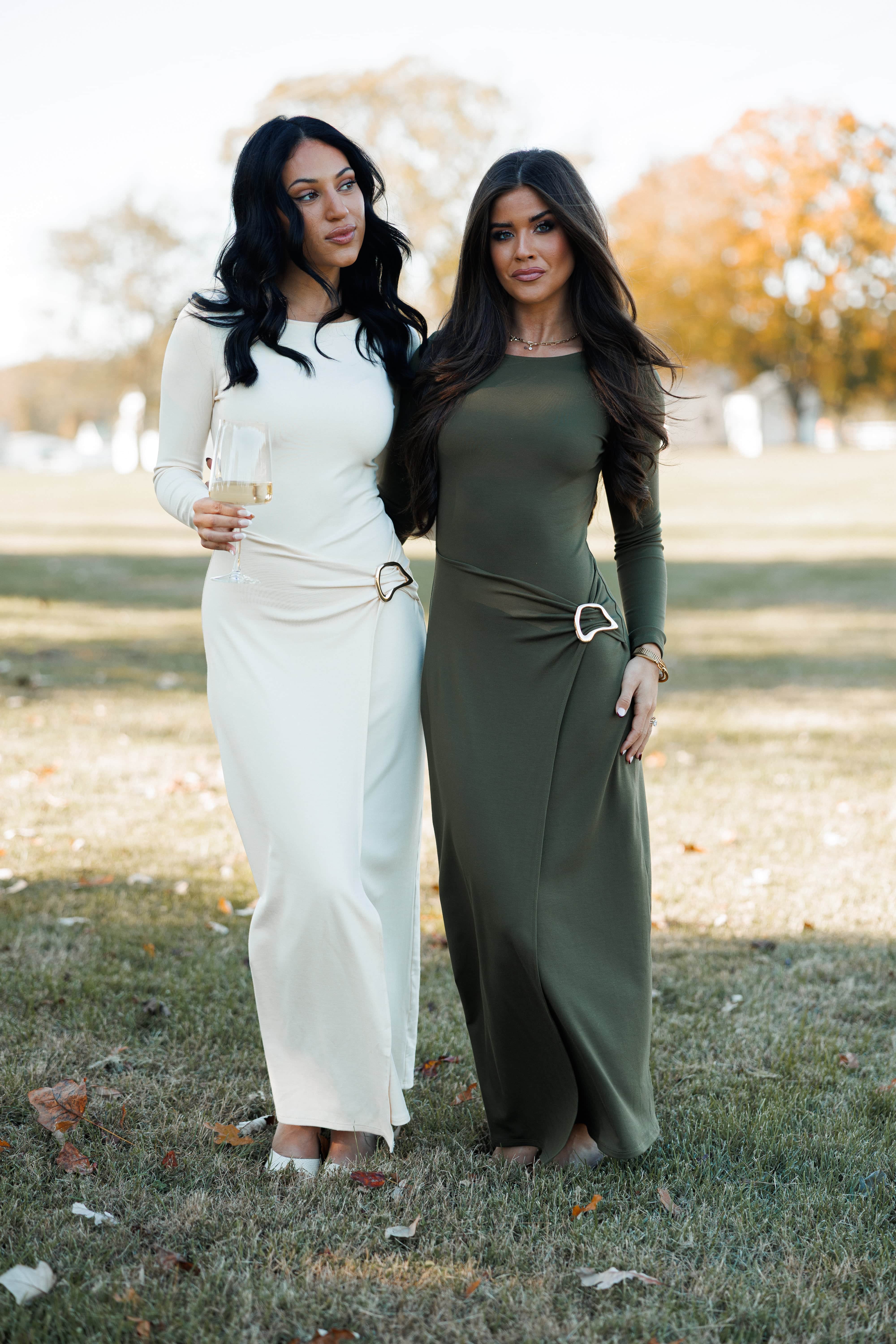 Estate Dinner Maxi Dress L Nude by Lane 201 Estate Dinner Maxi Dress L Nude by Lane 201