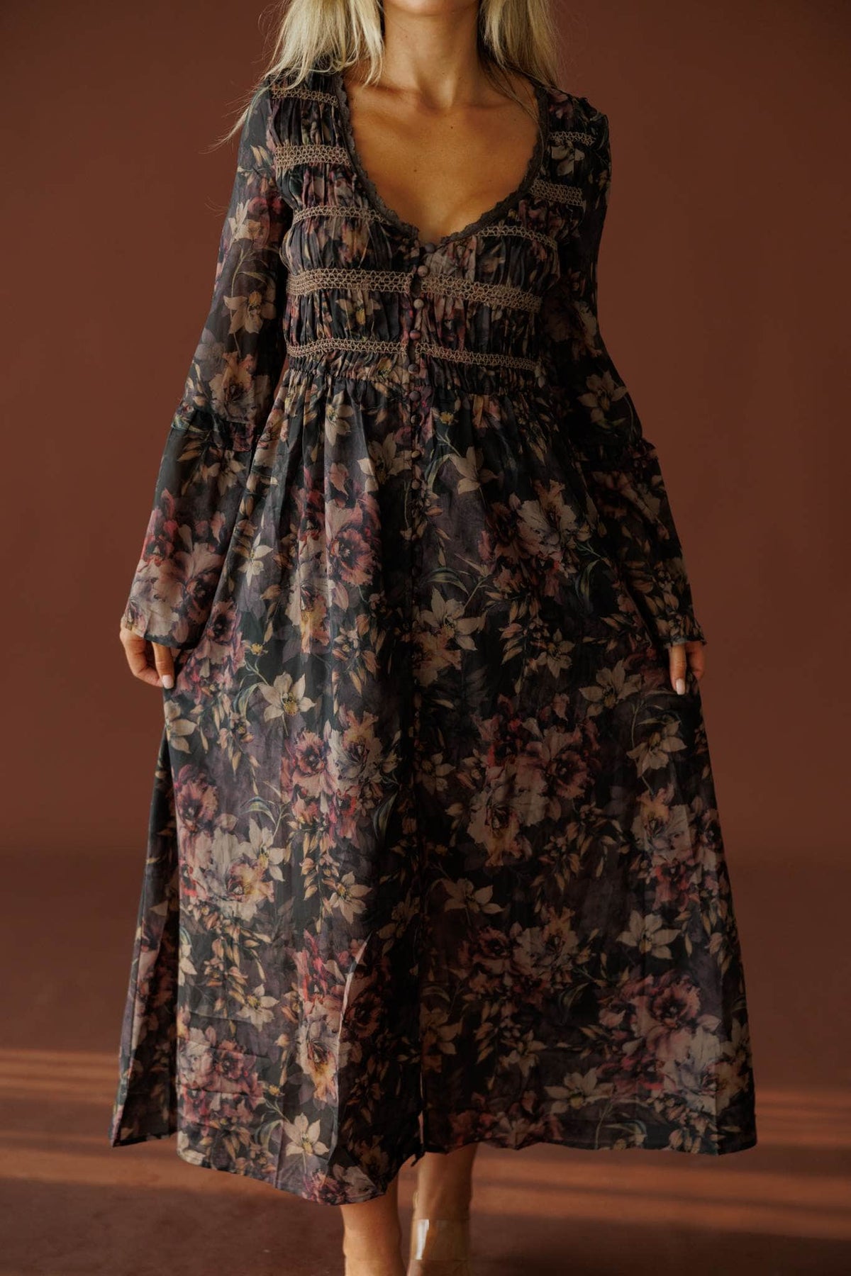 Evening Ember Floral Dress