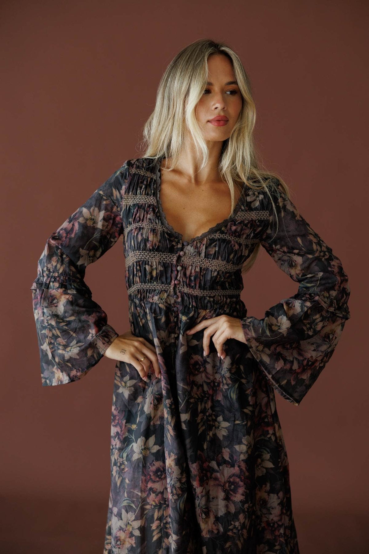 Evening Ember Floral Dress