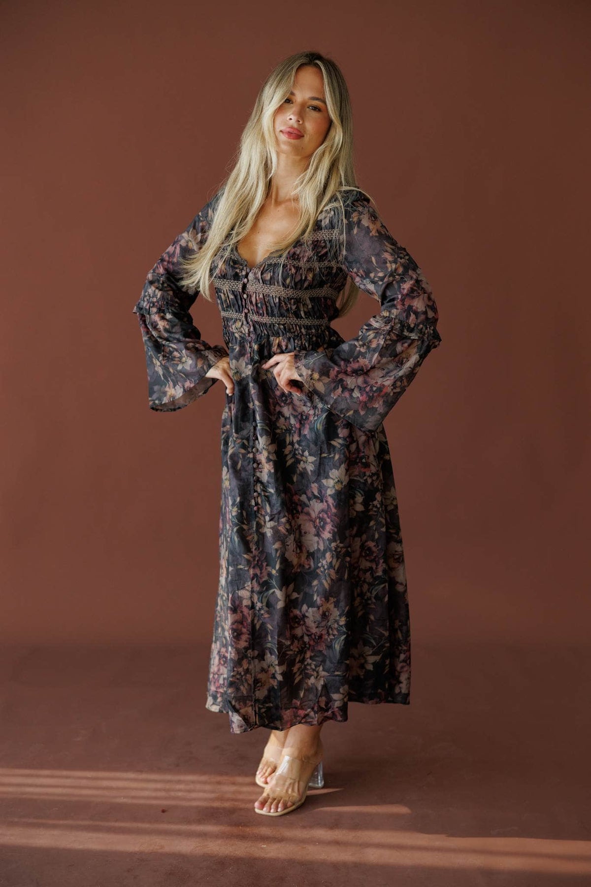 Evening Ember Floral Dress