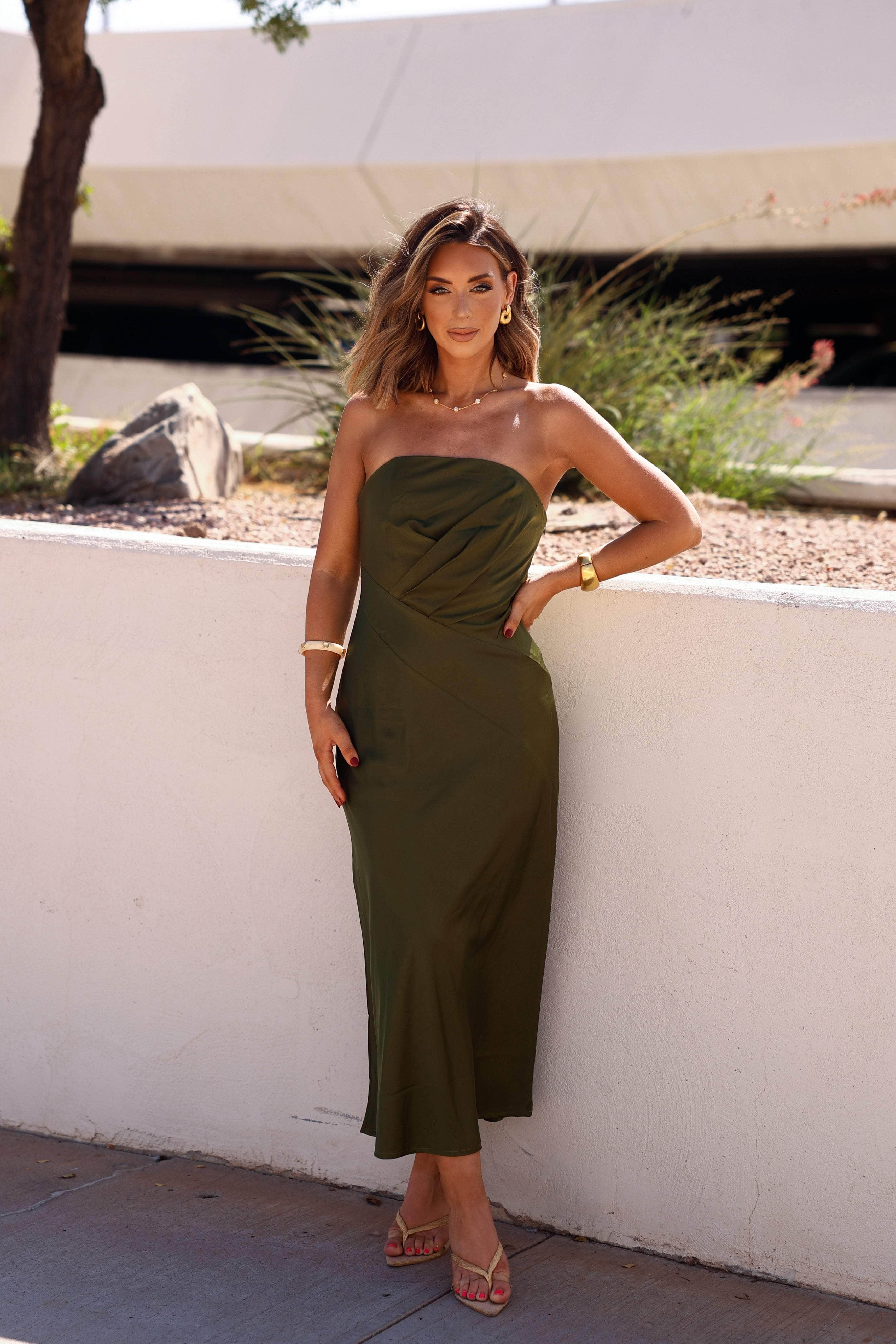 white christmas dresses Evergreen Maxi Dress Emerald / L main image 0