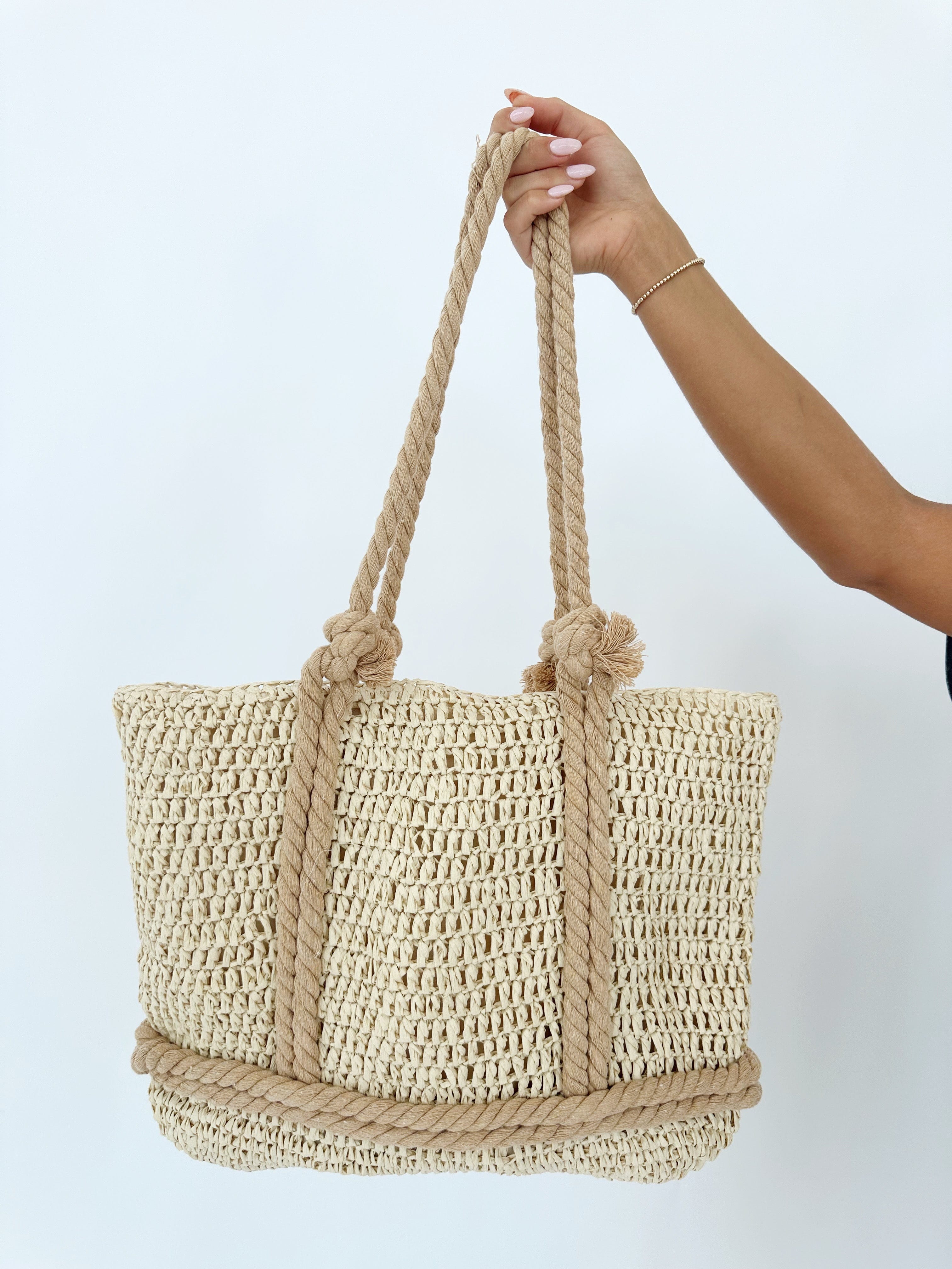 Farmers Market Straw Bag FAME ACCESSORIES