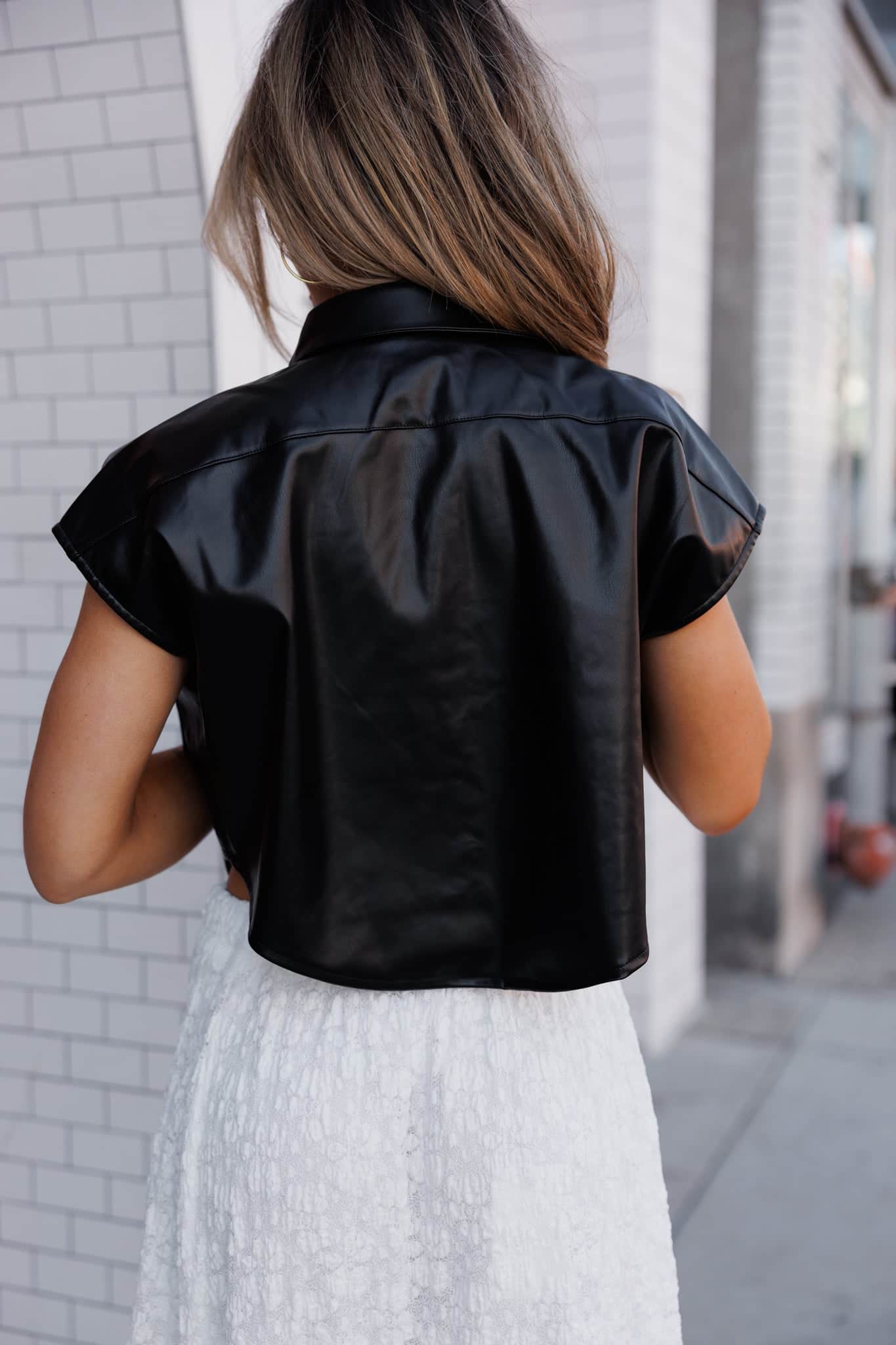Faux Leather Vest