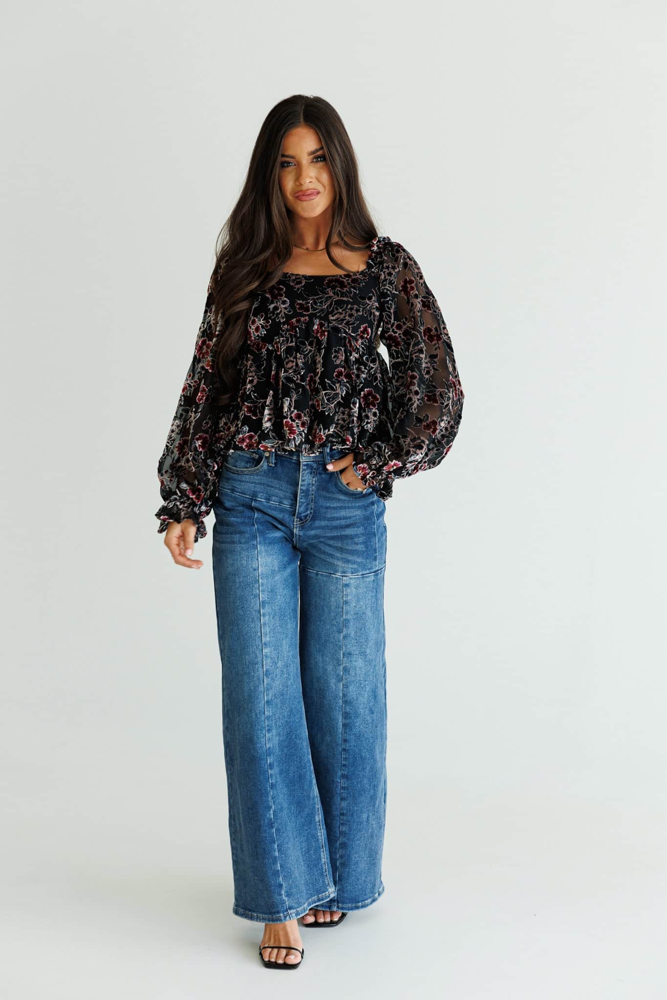 Floral Feelings Velvet Top