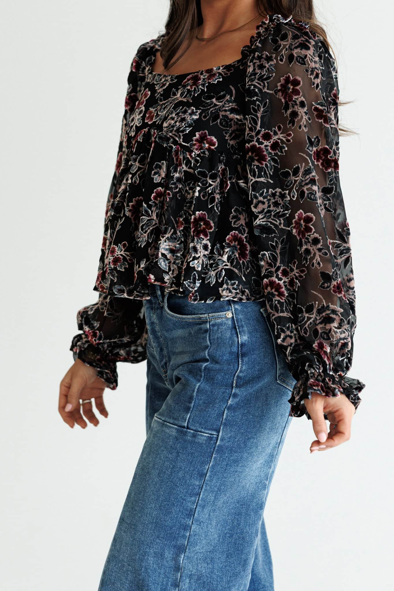 Floral Feelings Velvet Top