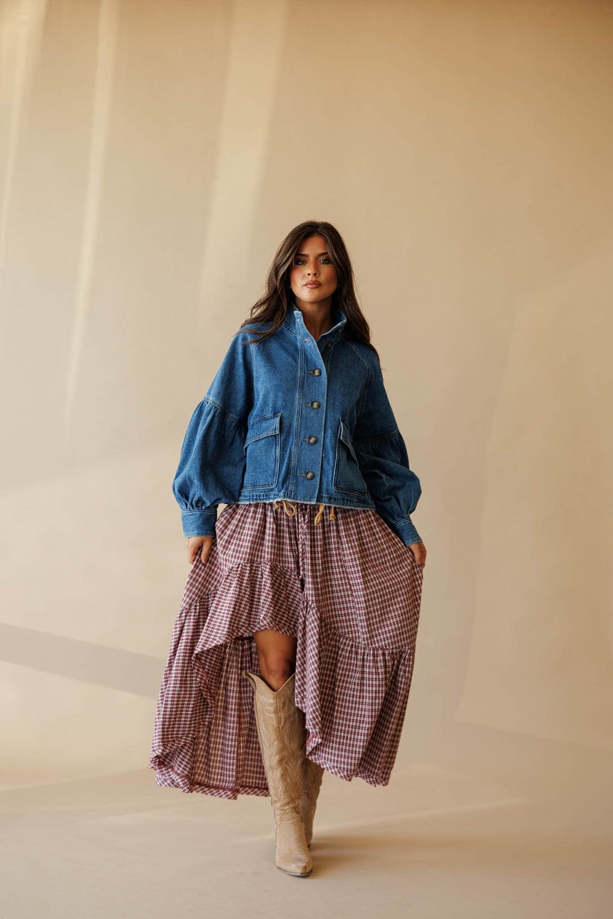 Medium wash denim jacket