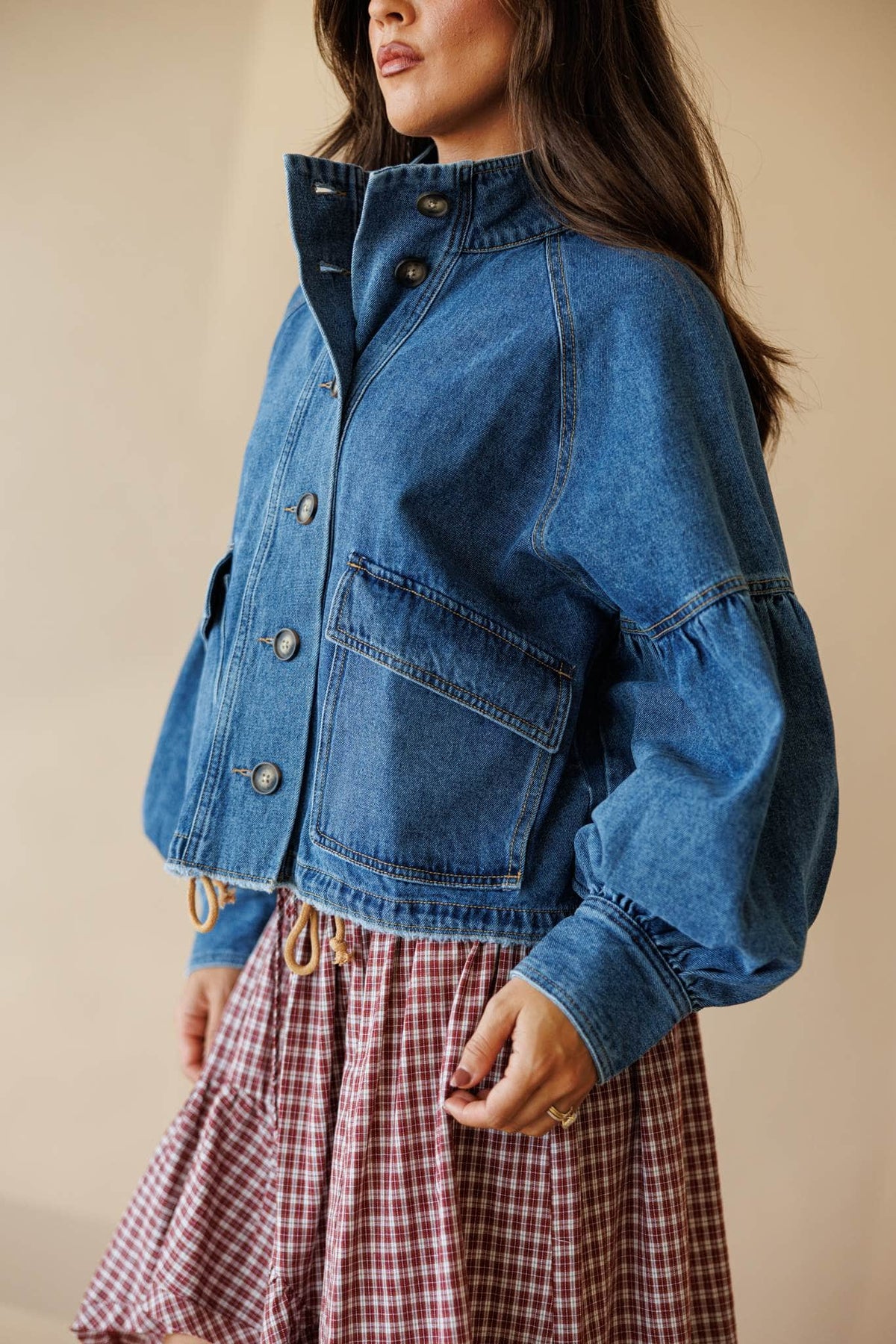 Medium wash denim jacket