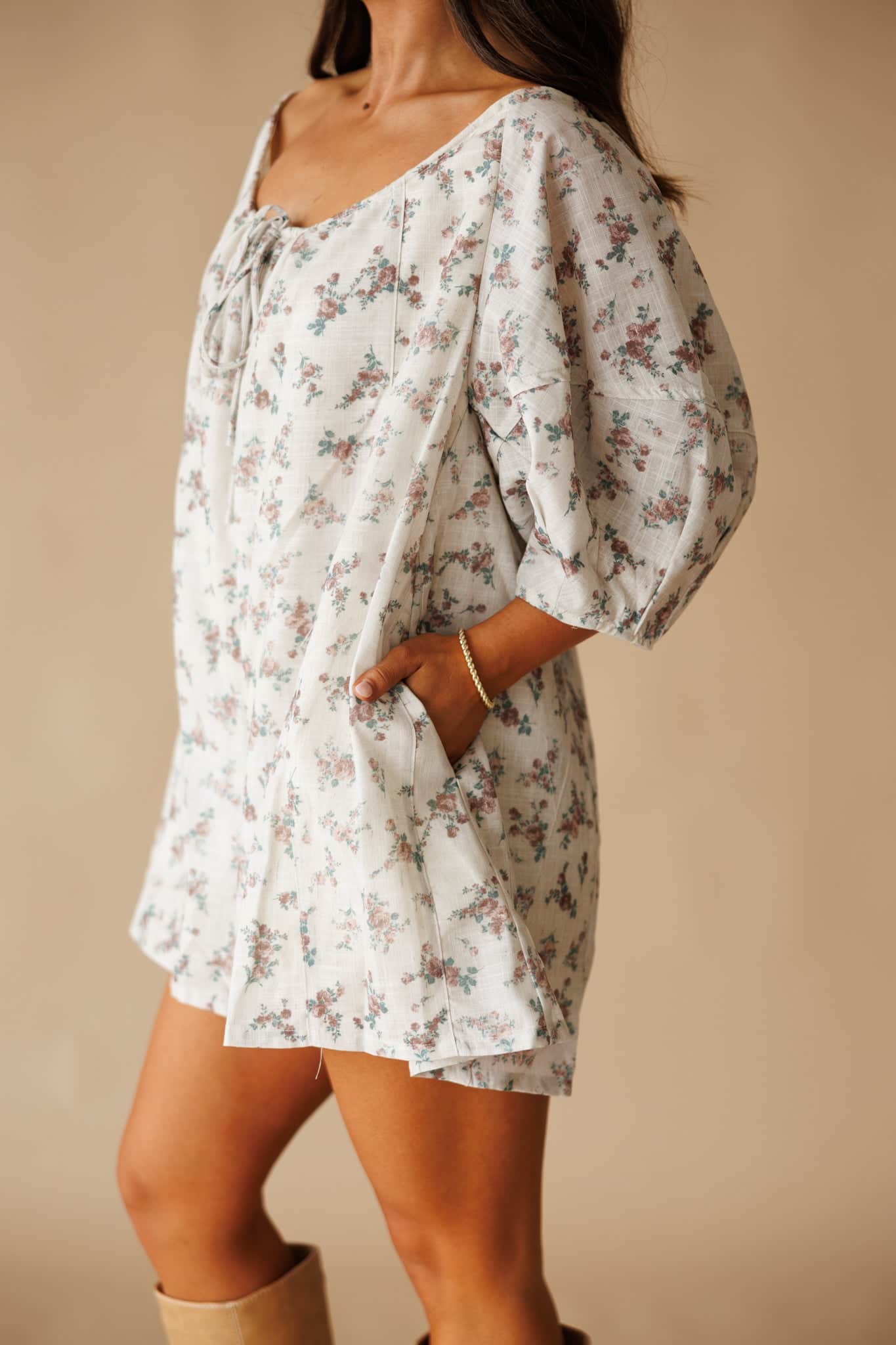 Floral Linen Romper for Women | Lane 201