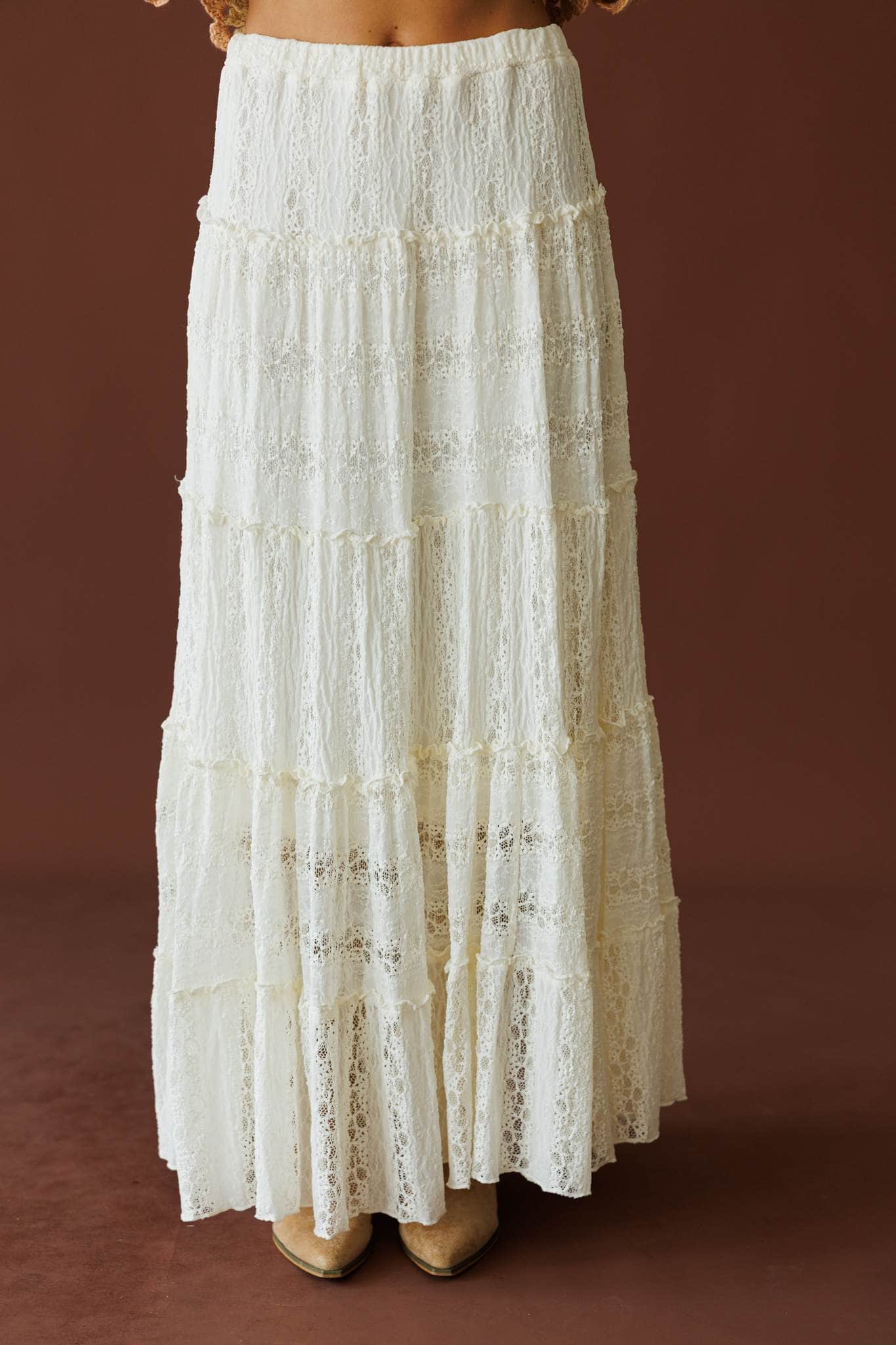 Free Spirit Lace Maxi Skirt
