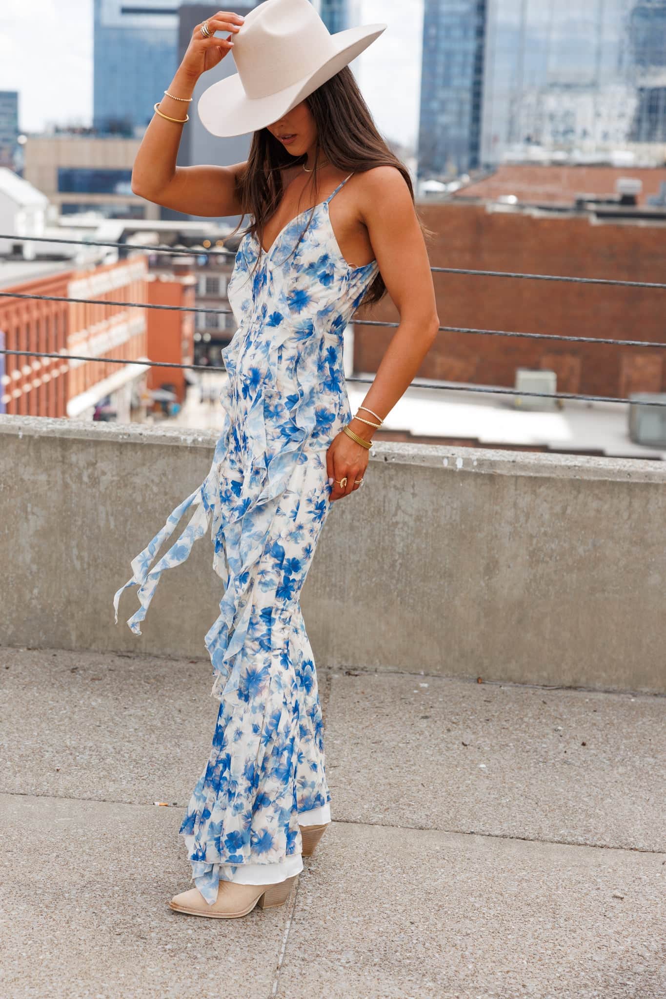 Frilly Floral Jumpsuit