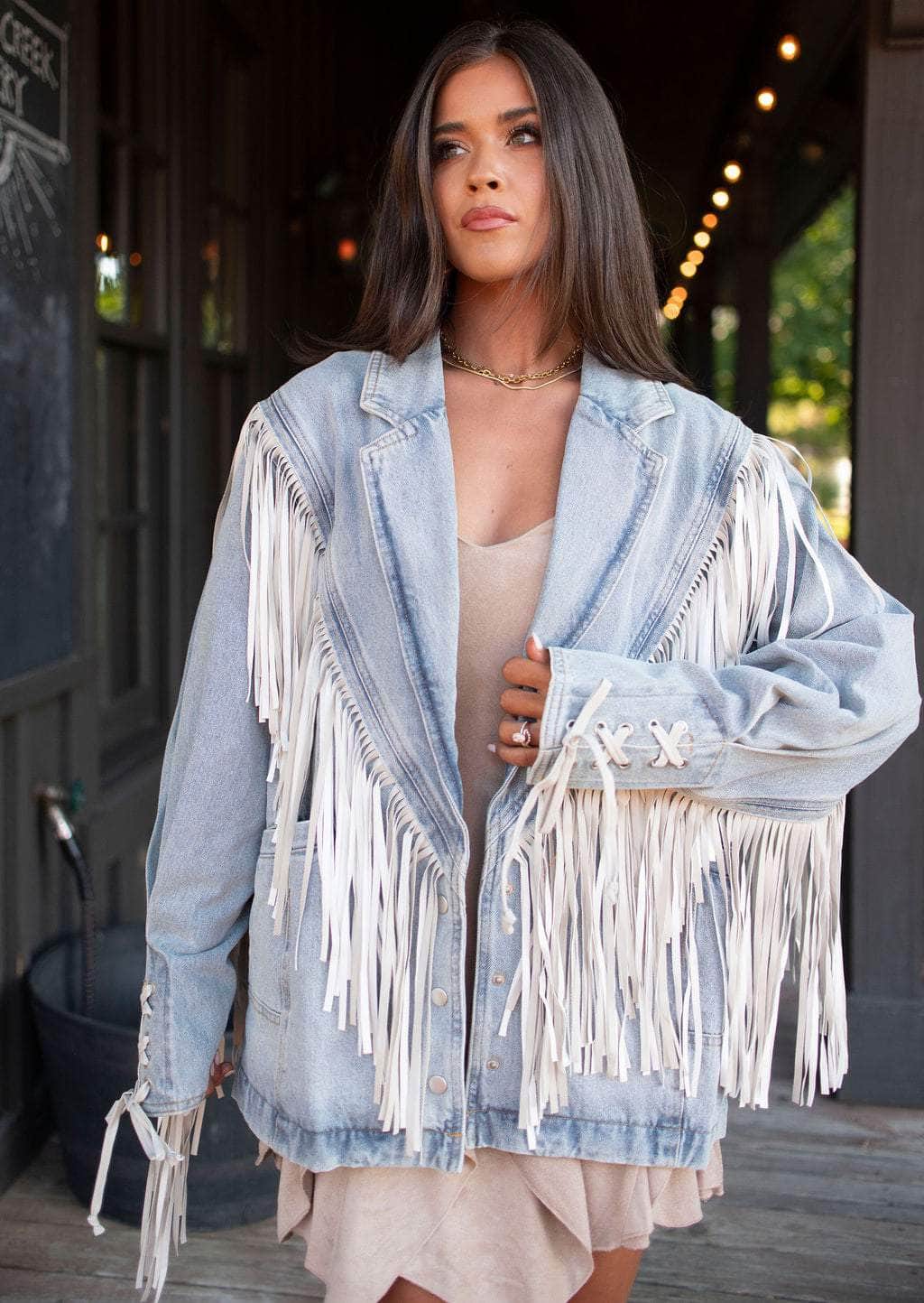 Fringe Finale Denim Jacket