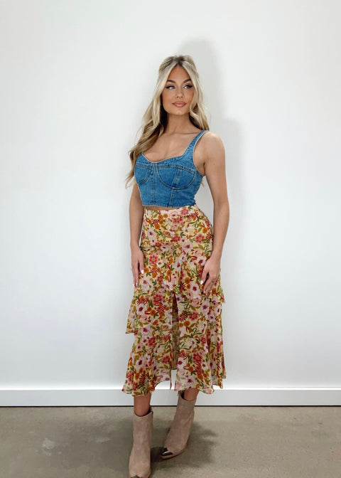 Discover 196+ long floral skirt outfit