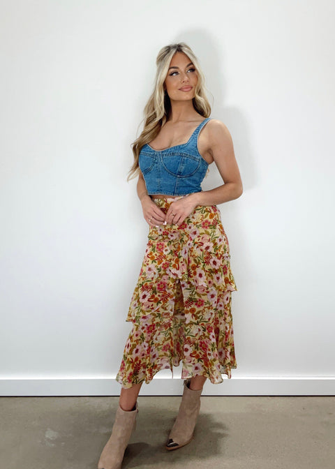 Pre-Order!] Sunny Meadows Floral Skirt – Lane 201