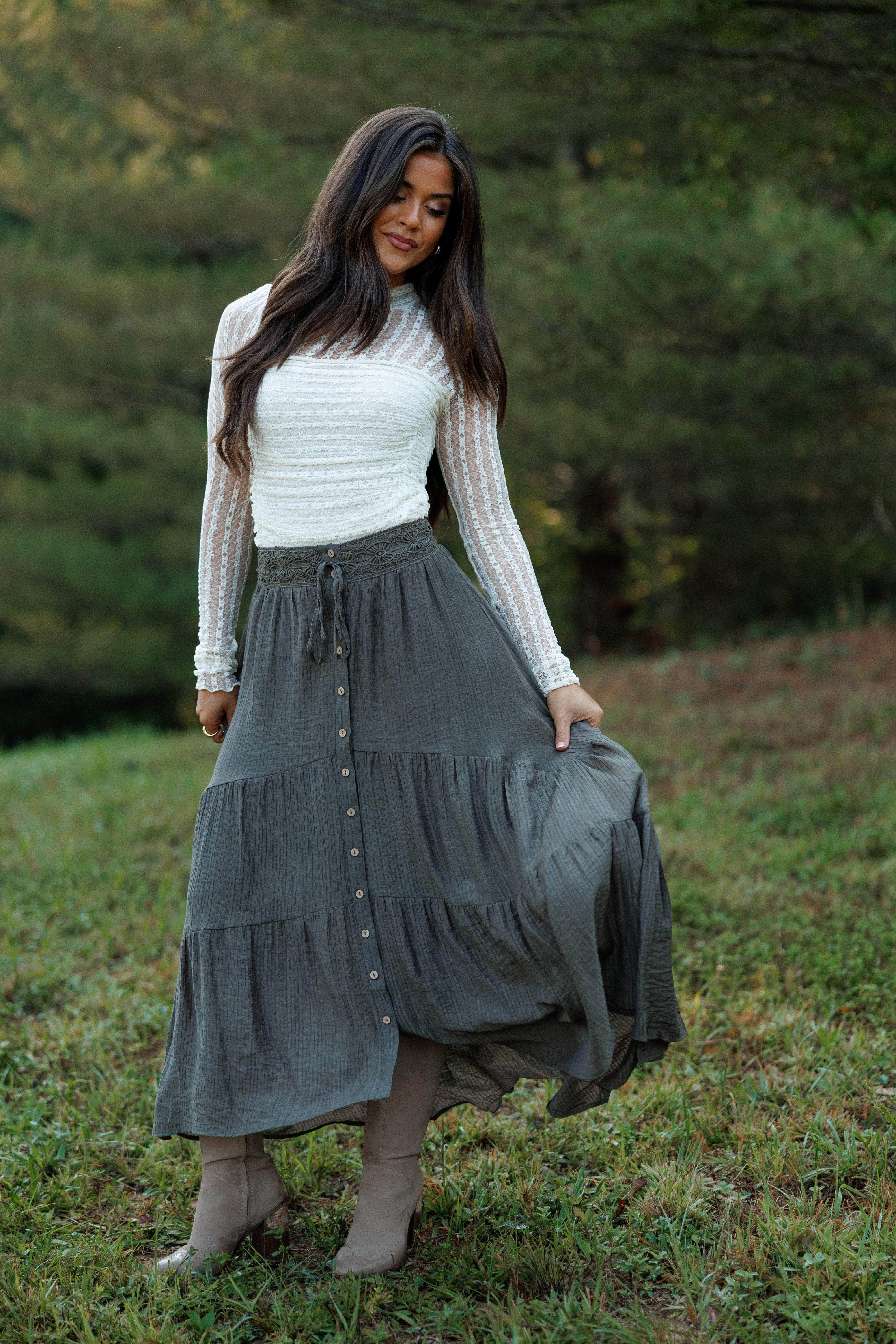 Falling Grace Maxi Skirt