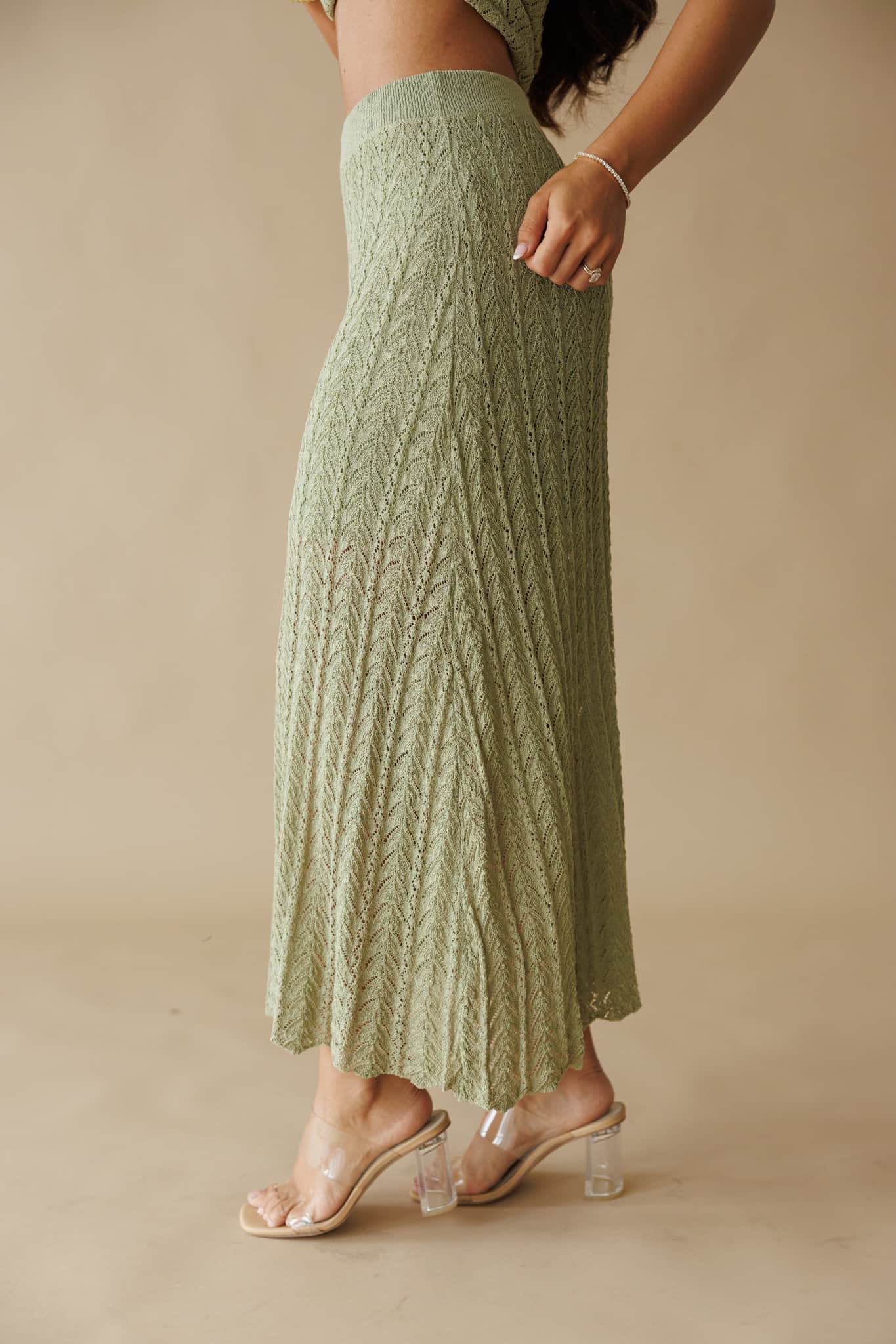Tuscan Heat Crochet Maxi Skirt