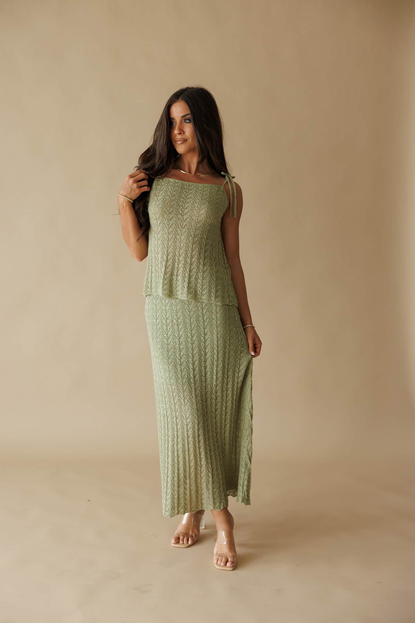 Tuscan Heat Crochet Maxi Skirt