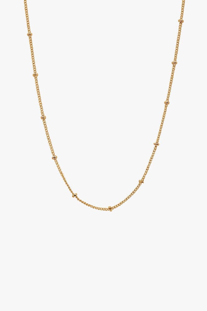Gold Bead Dainty Necklace by together