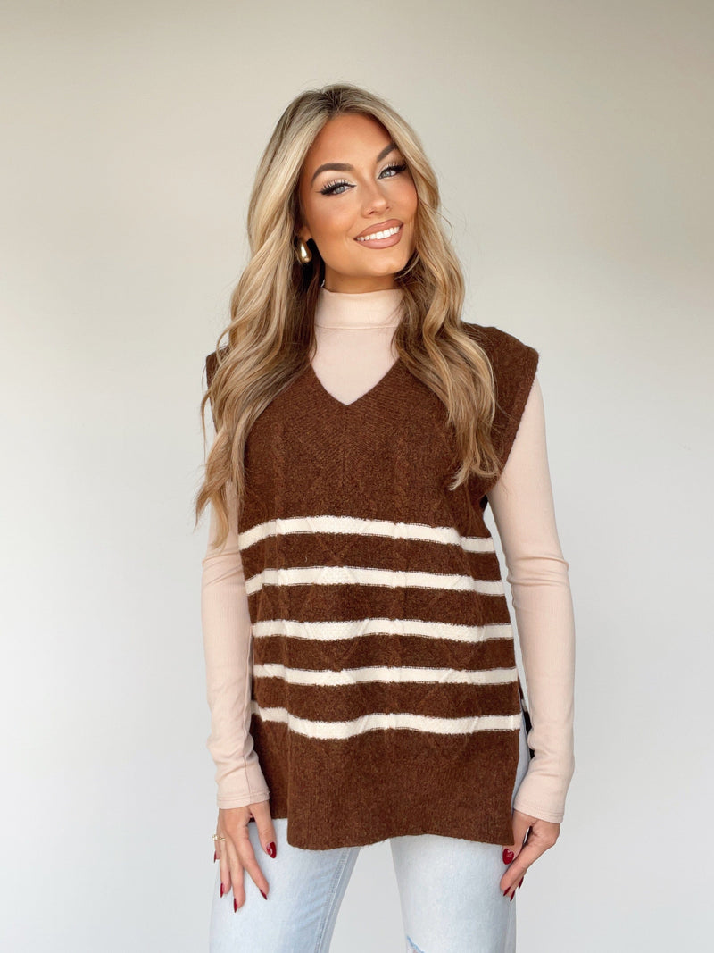 GTC0612-LA brown sweater vest Promesa