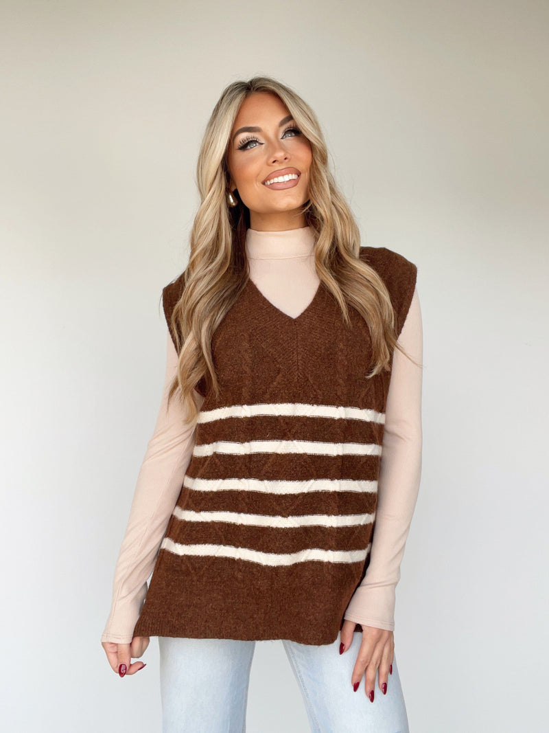GTC0612-LA brown sweater vest Promesa