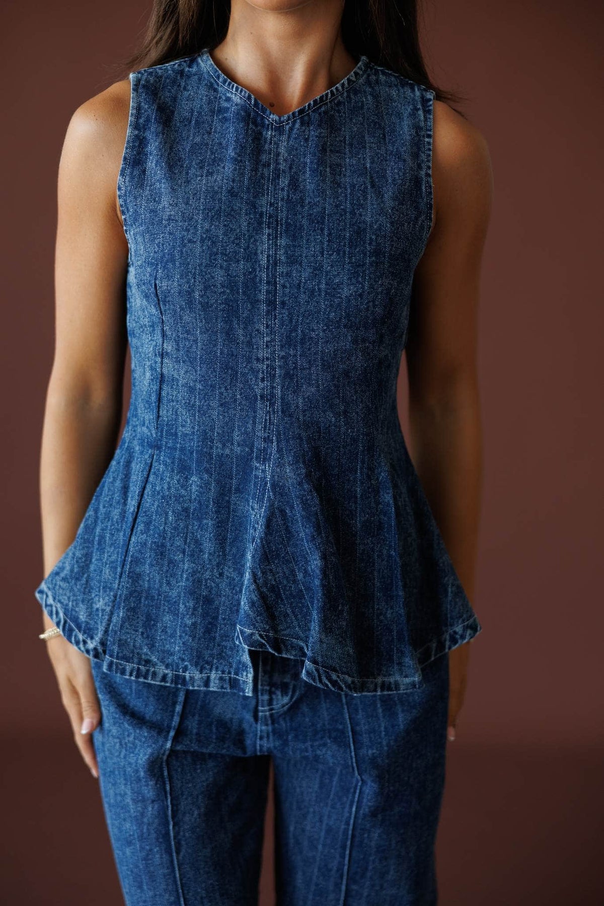 Harbor Lights Striped Denim Top