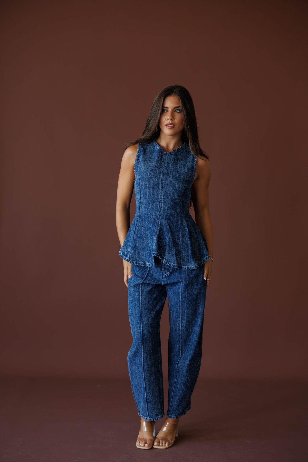 Harbor Lights Striped Denim Top