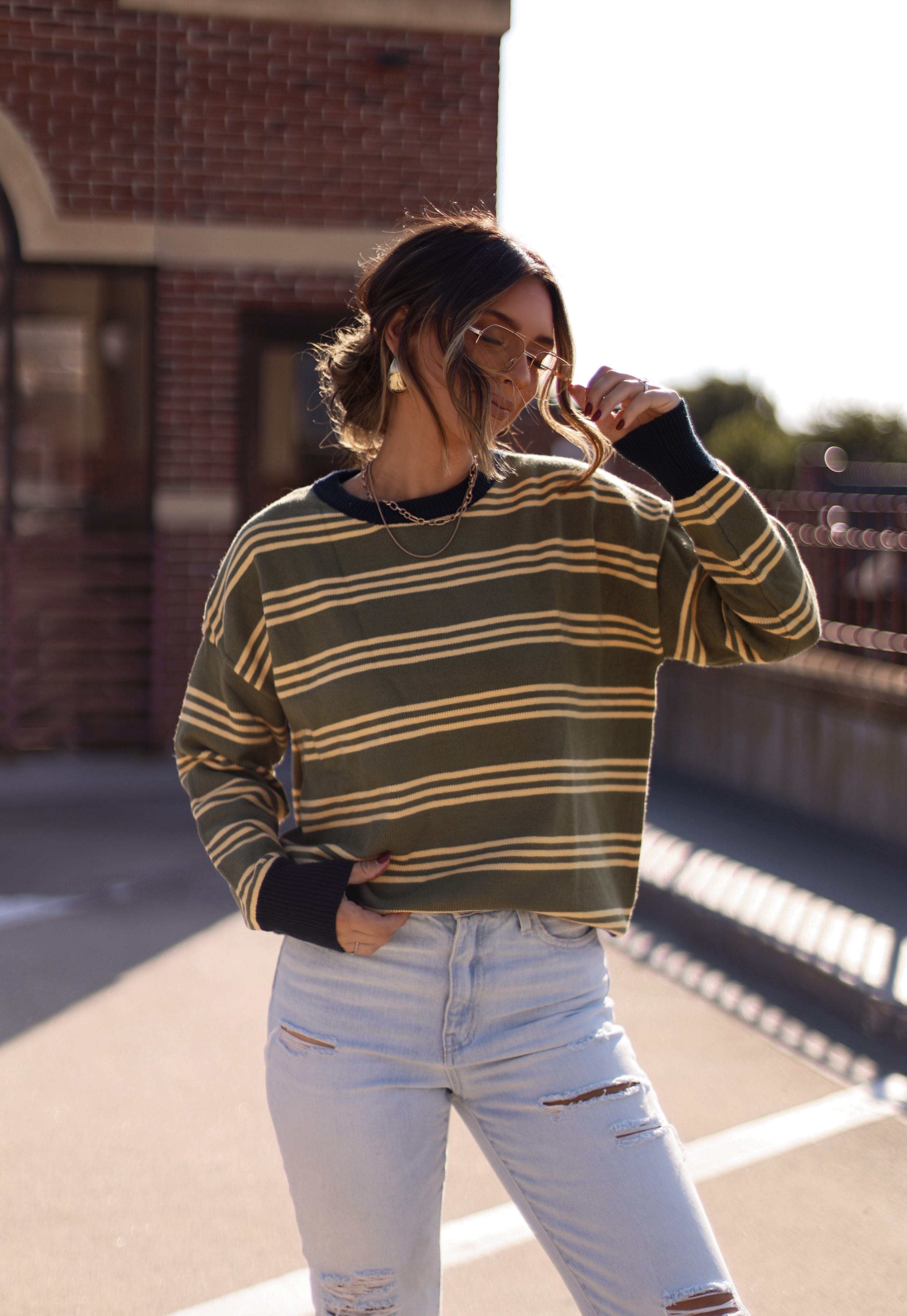 Harvest Stripes Sweater Le Lis