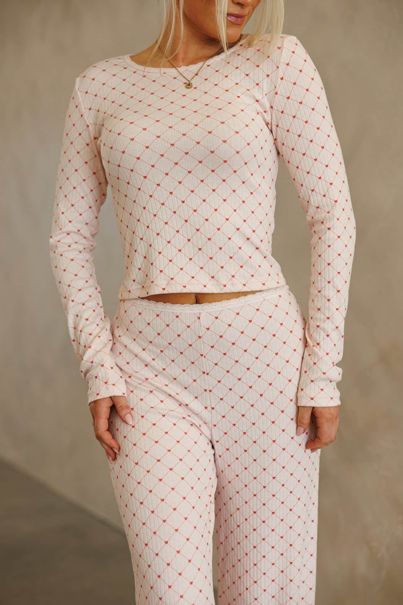 Heart Print Lounge Top