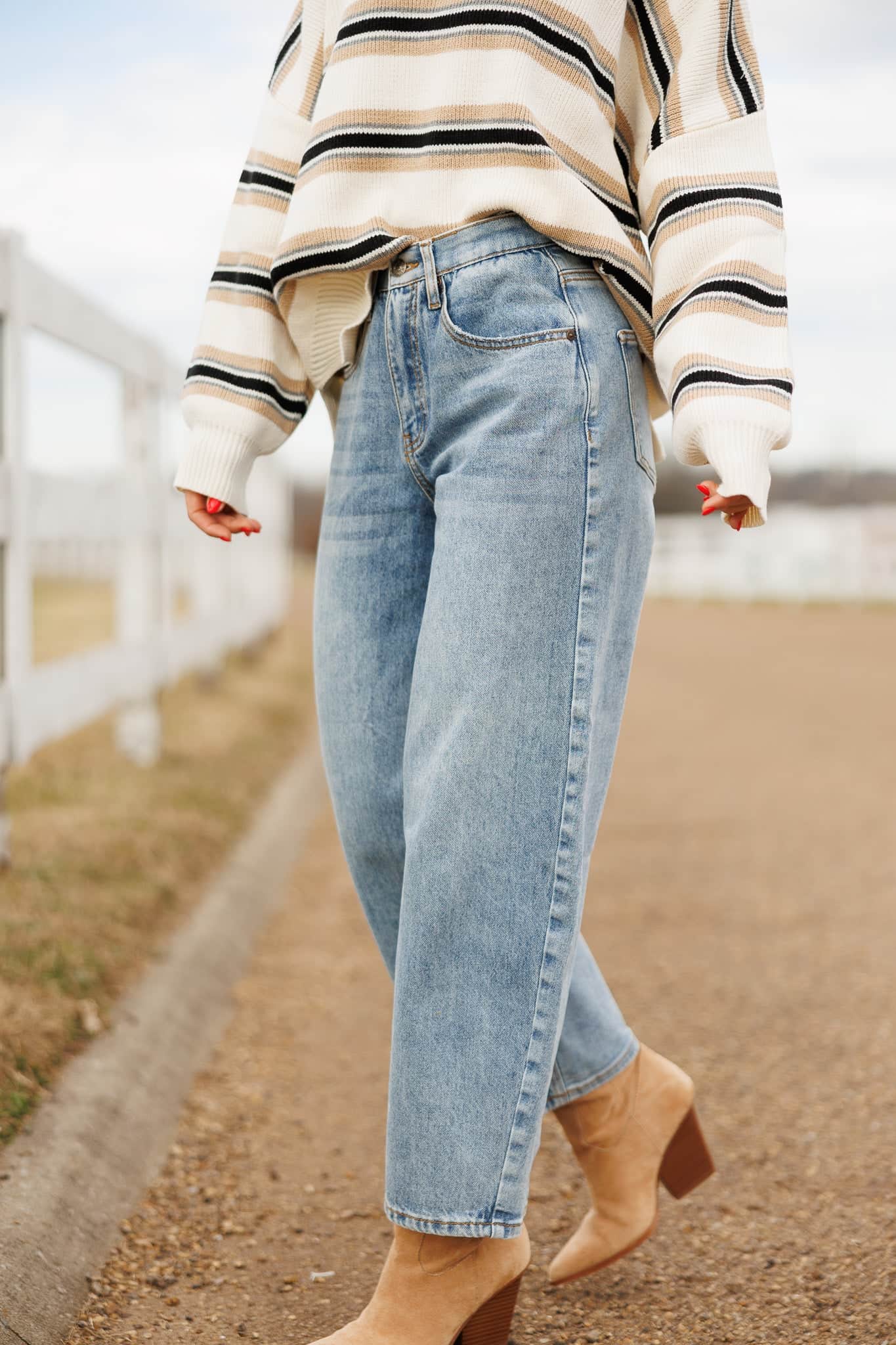 High Rise Curve Barrel Stretch Jeans