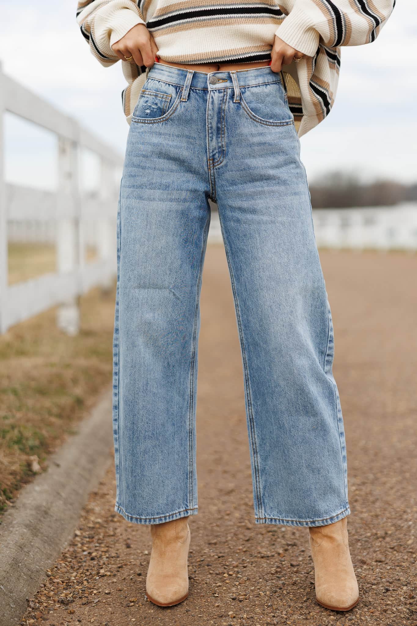 High Rise Curve Barrel Stretch Jeans