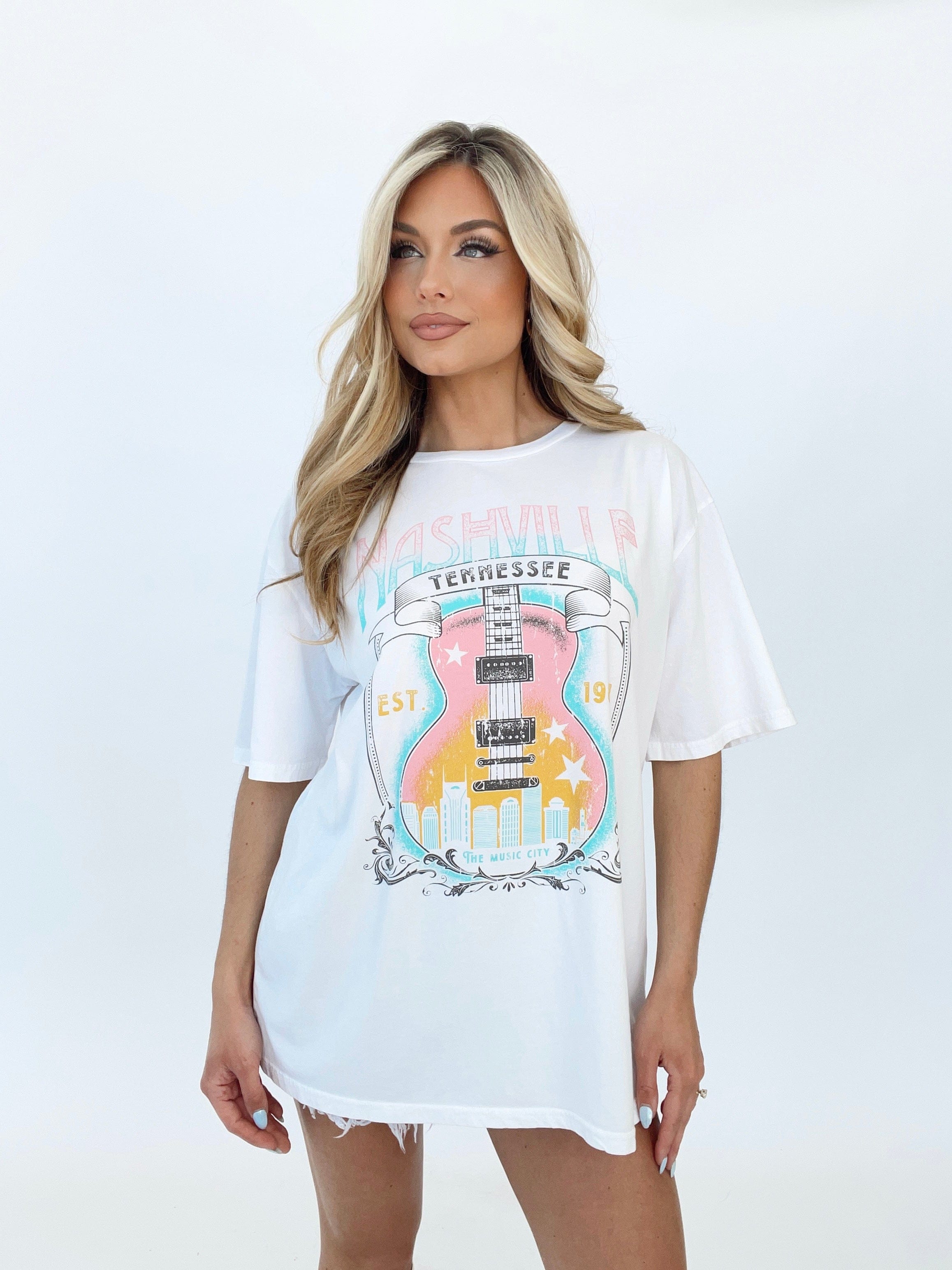 HL50585BX-C nashville oversized graphic tee HRT & LUV