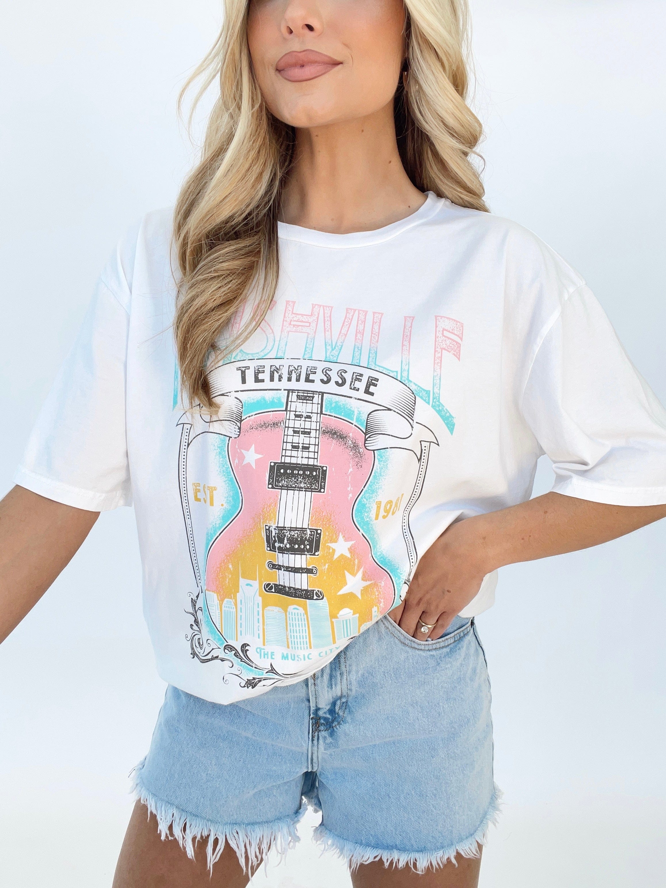 HL50585BX-C nashville oversized graphic tee HRT & LUV