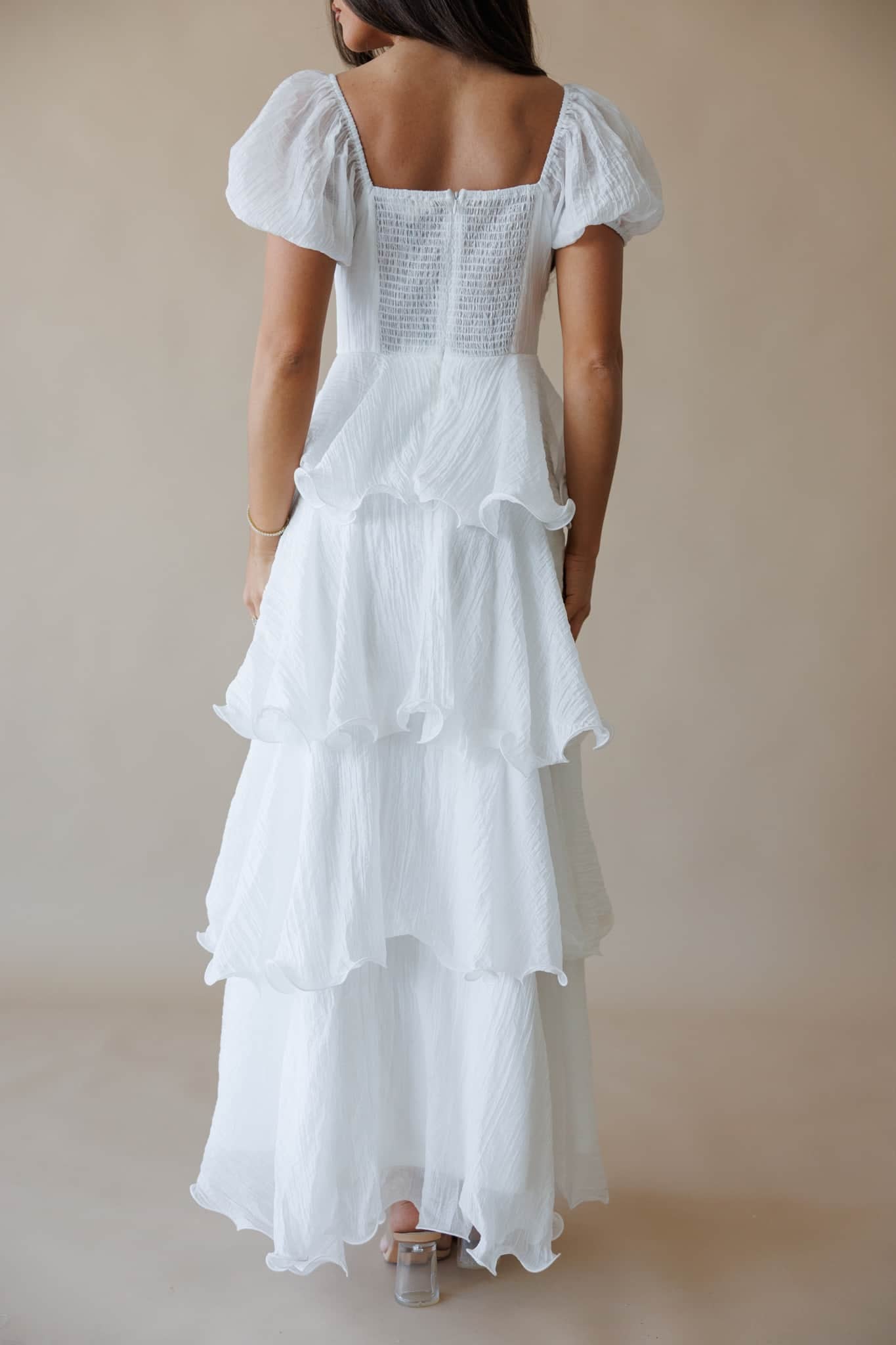 Tiered Maxi Dress in Yellow | Lane 201
