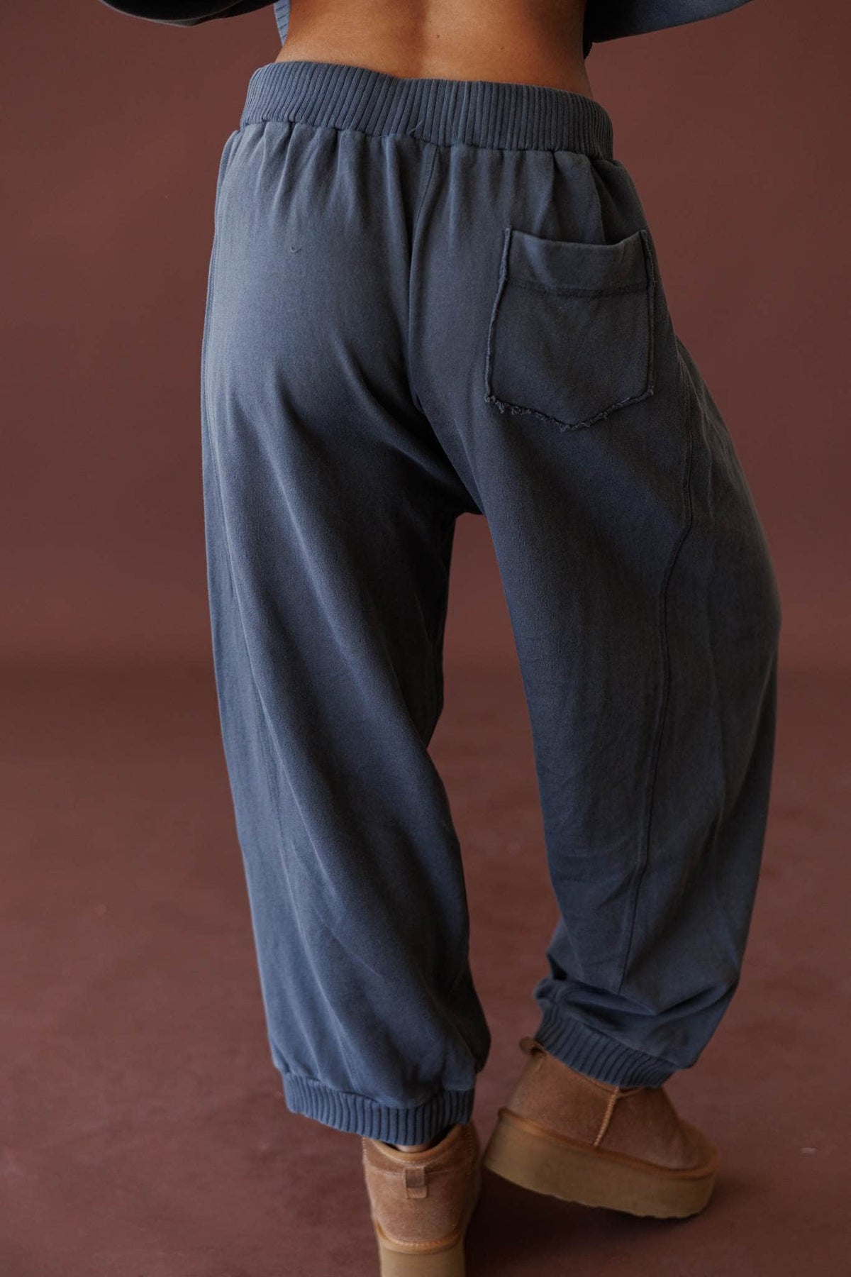 Take Five Joggers, front view of the gathered ankle cuff