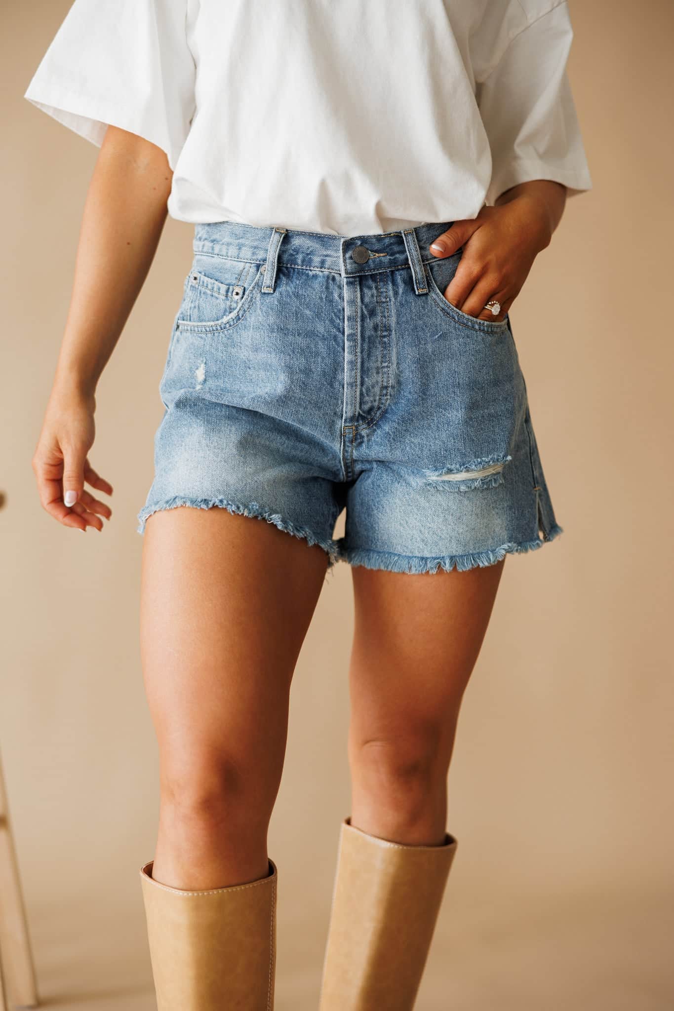 Indigo Denim Shorts