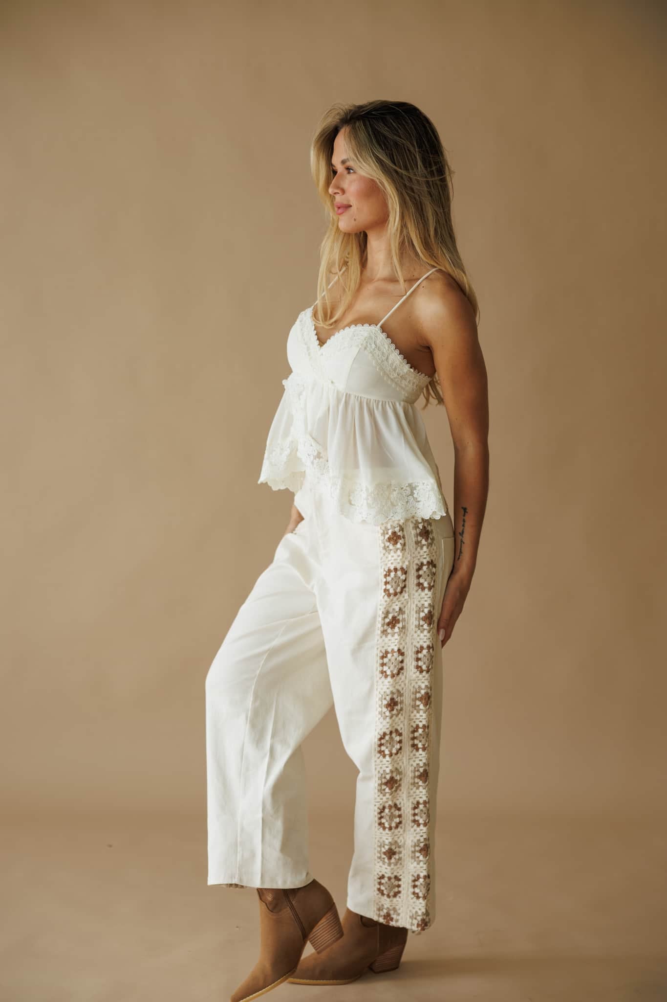 Boheme Crochet Wide Leg Pants
