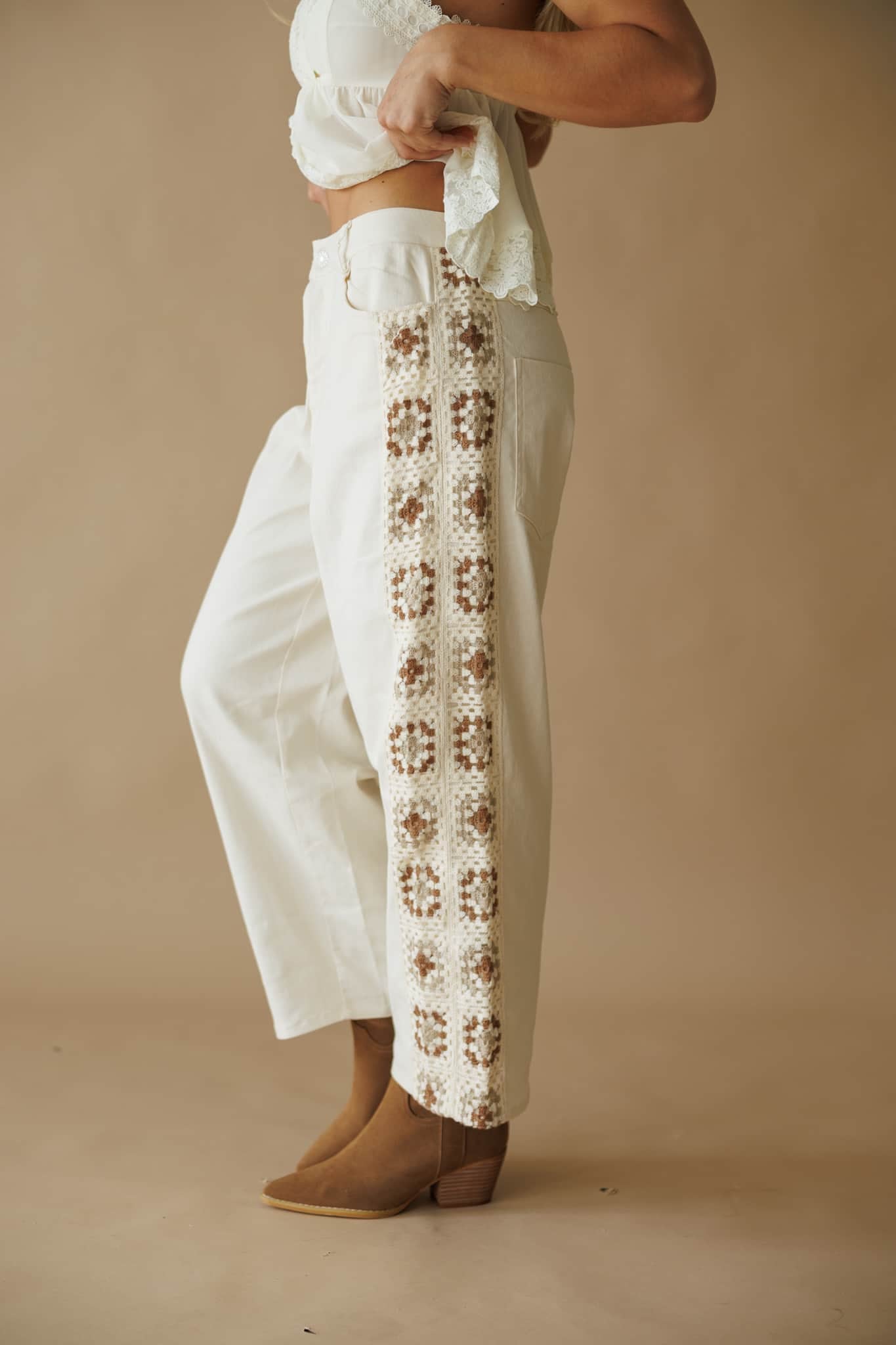 Boheme Crochet Wide Leg Pants