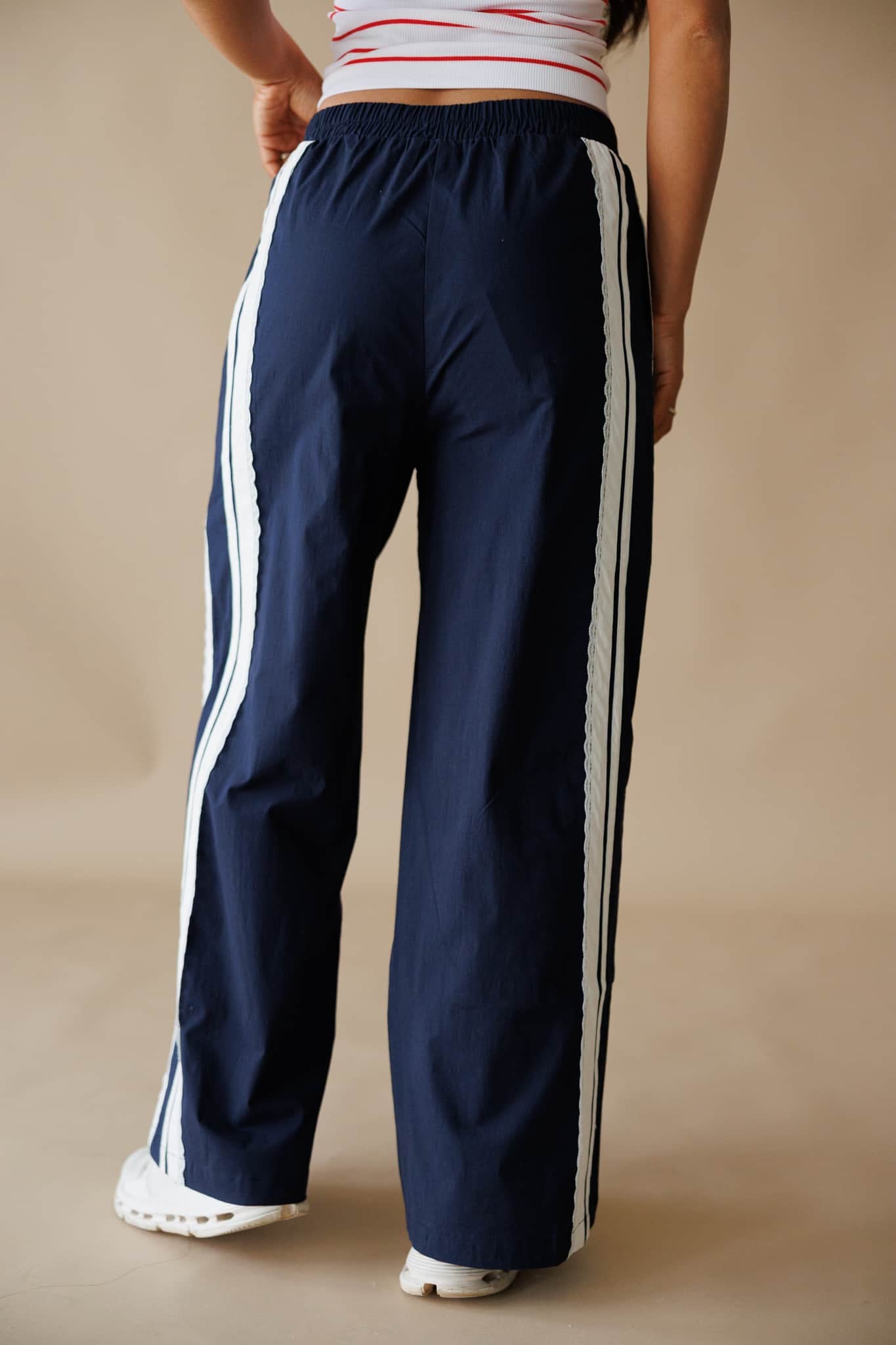 Lace Side Stripe Track Pants