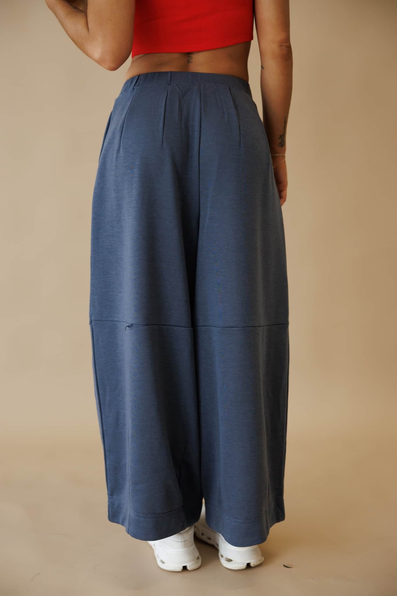 Blue Grey Barrel Sweatpants