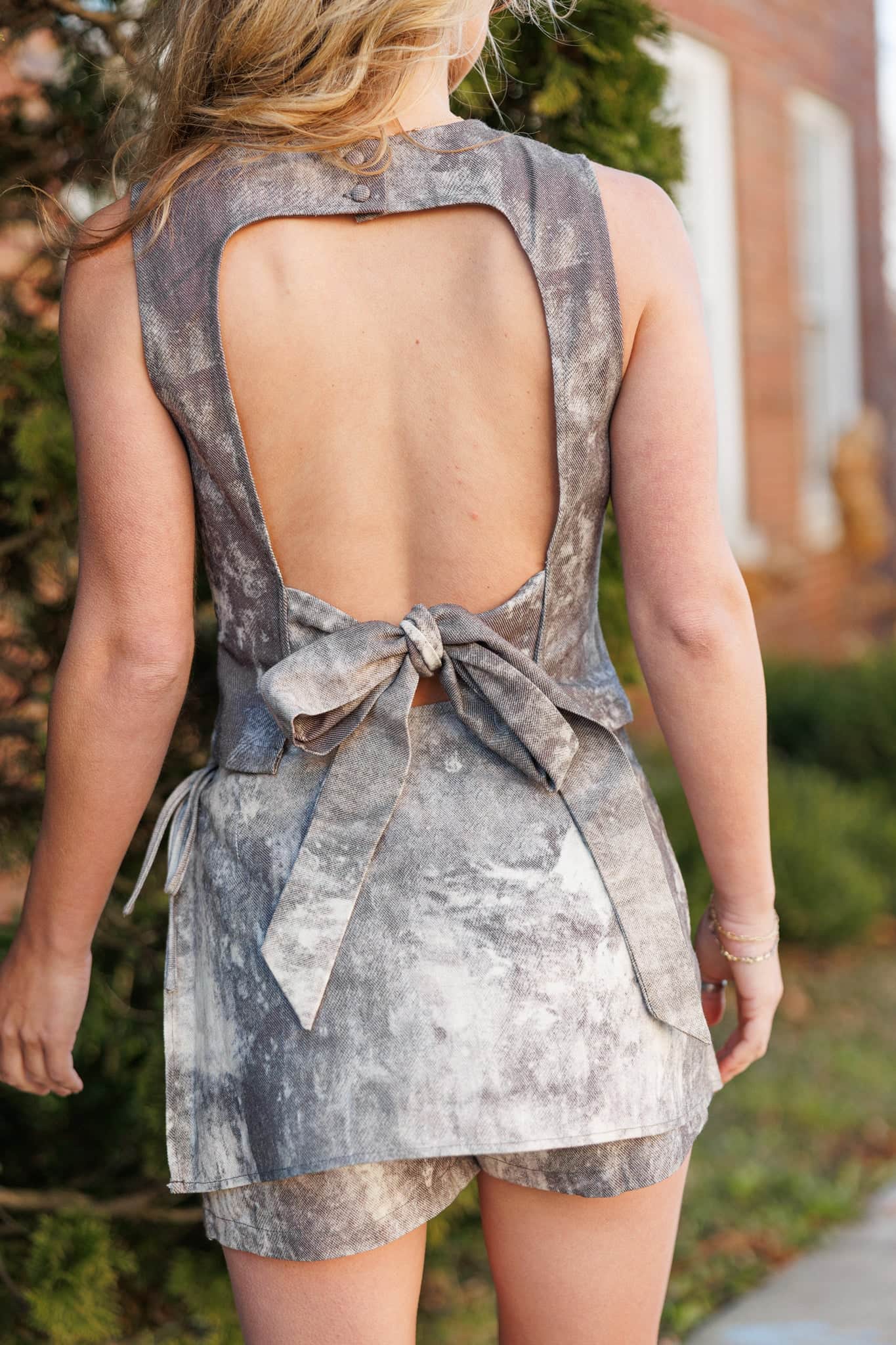 Stonewashed Denim Top