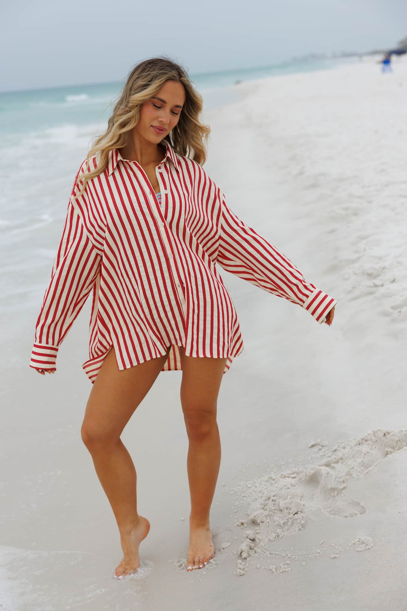 Red Tide Button Down
