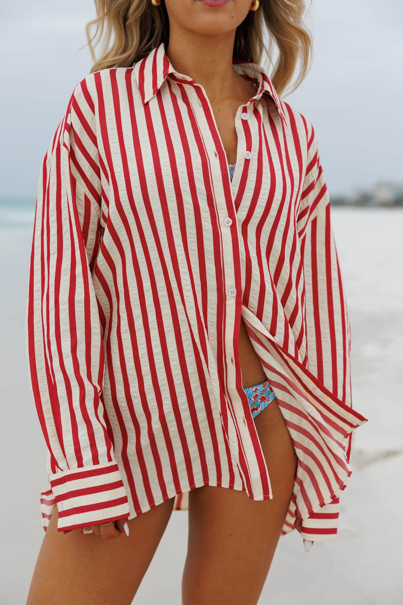 Red Tide Button Down