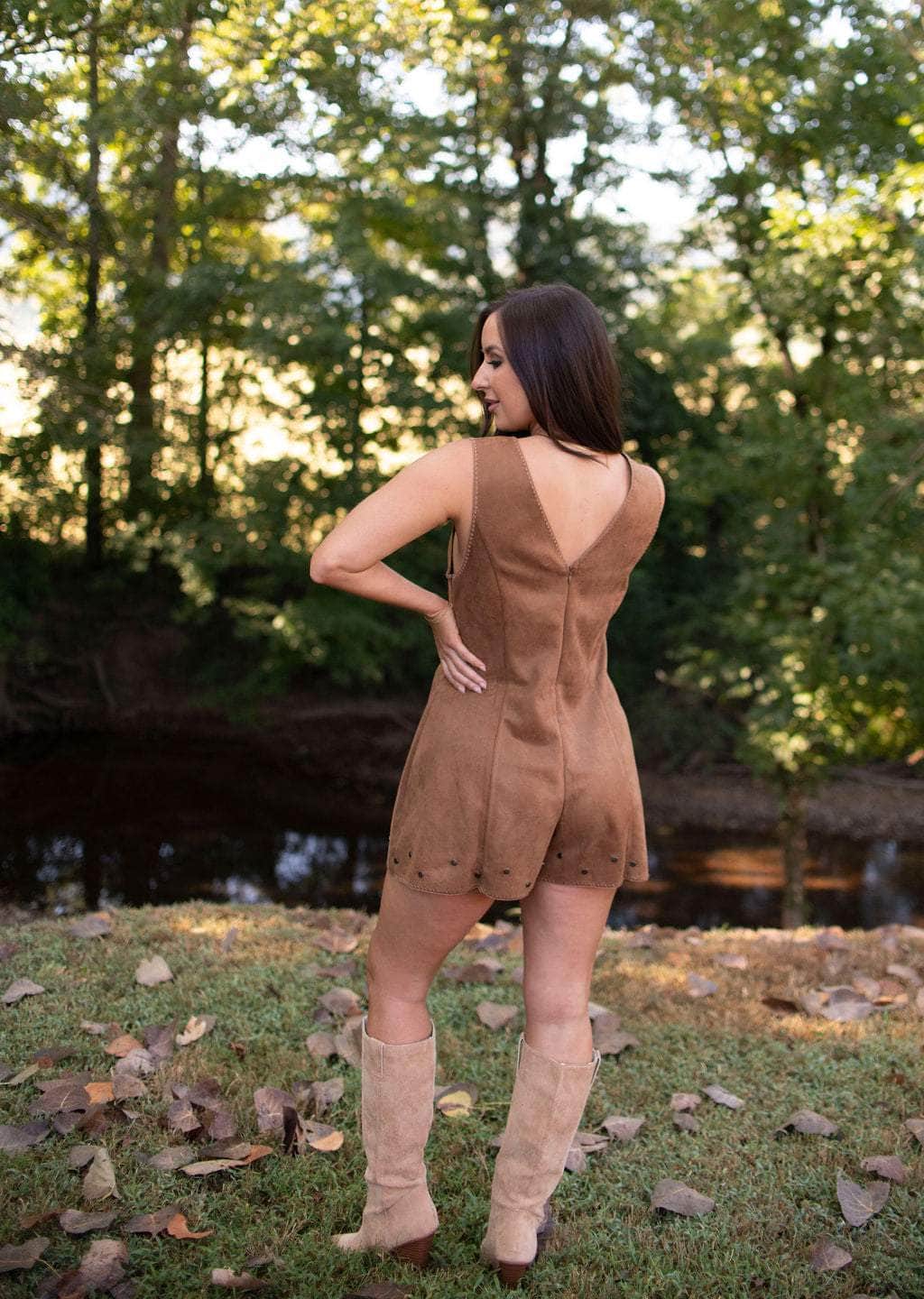 Cowgirl Crush Suede Romper