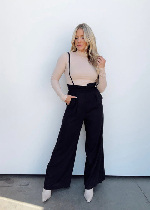 How to Style Wide Legged Suspender Pants | LMents of Style | Fashion &  Lifestyle Blog