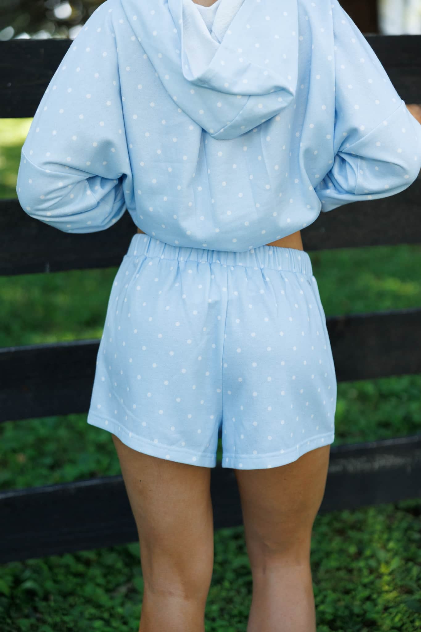 Baby Blue Polkadot Shorts