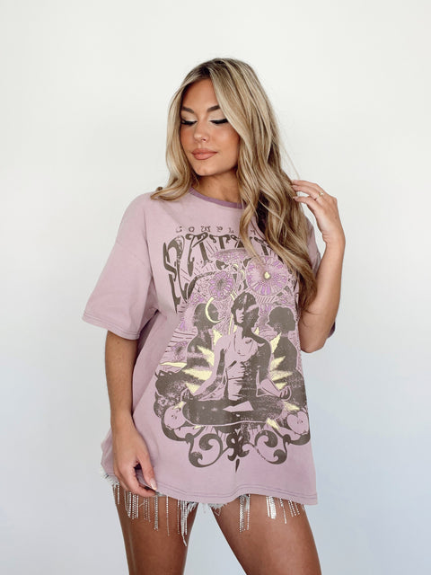 Le Lis Completely Natural Graphic Tee S Orchid by Lane 201