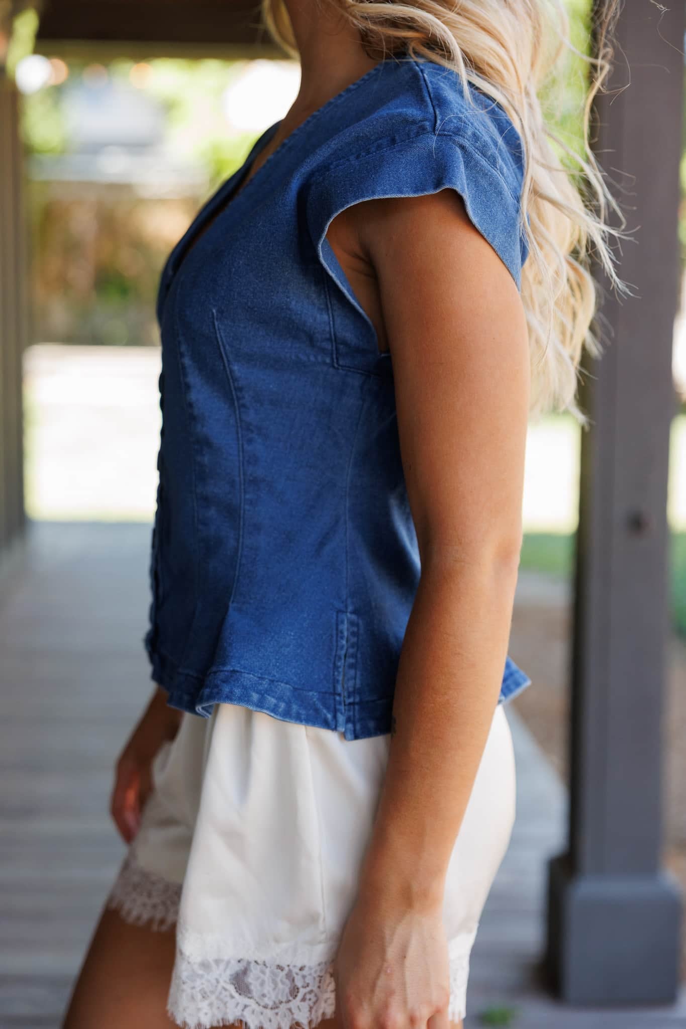 Open Road Denim Top